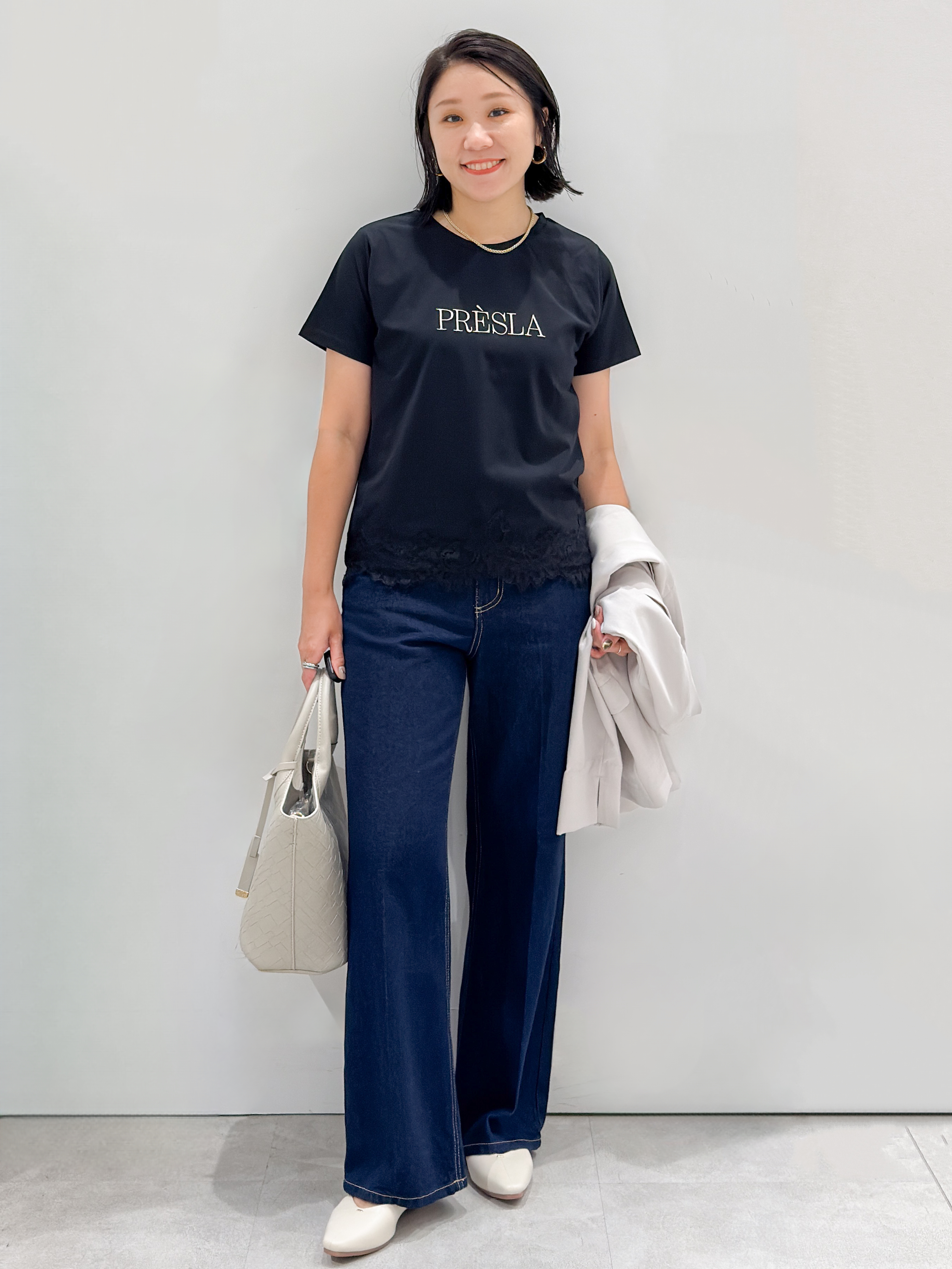 yuka.aさんの「OPAQUE.CLIP｜《再入荷》ダブルブレストテーラードジャケット【接触冷感／吸水速乾／イージーアイロン／防シワ／洗濯機O」を使ったコーディネート