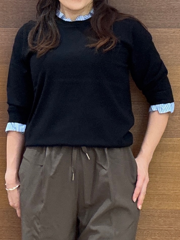 maichiさんの「OPAQUE.CLIP｜【UVケア／遮熱性】フリルドッキングニット《洗濯機OK》」を使ったコーディネート