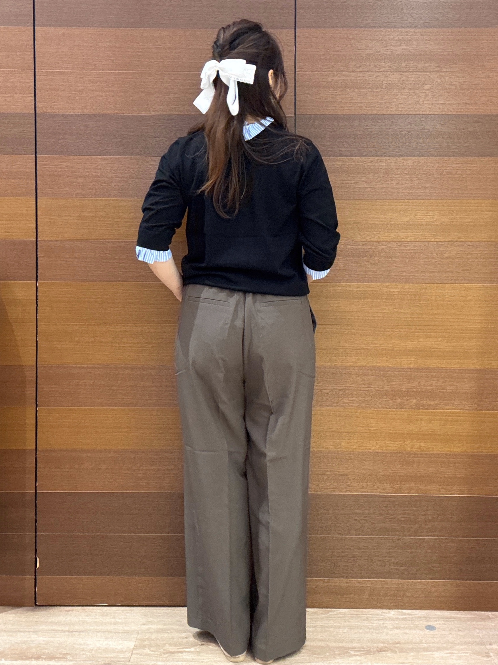 maichiさんの「OPAQUE.CLIP｜【UVケア／遮熱性】フリルドッキングニット《洗濯機OK》」を使ったコーディネート