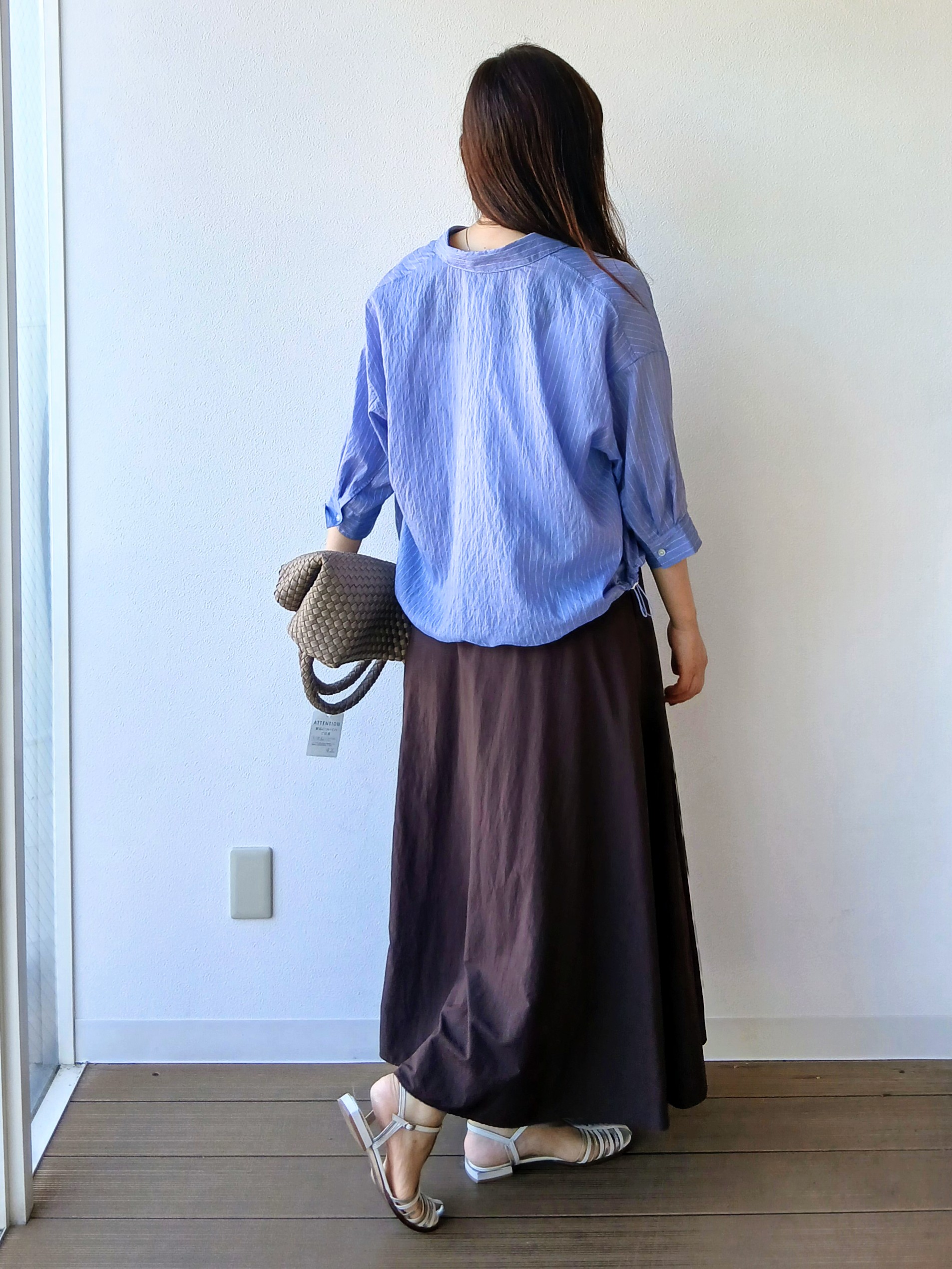 なみきさんの「UNTITLED｜【シアー／7分袖】体型カバーゆったりシャツ」を使ったコーディネート