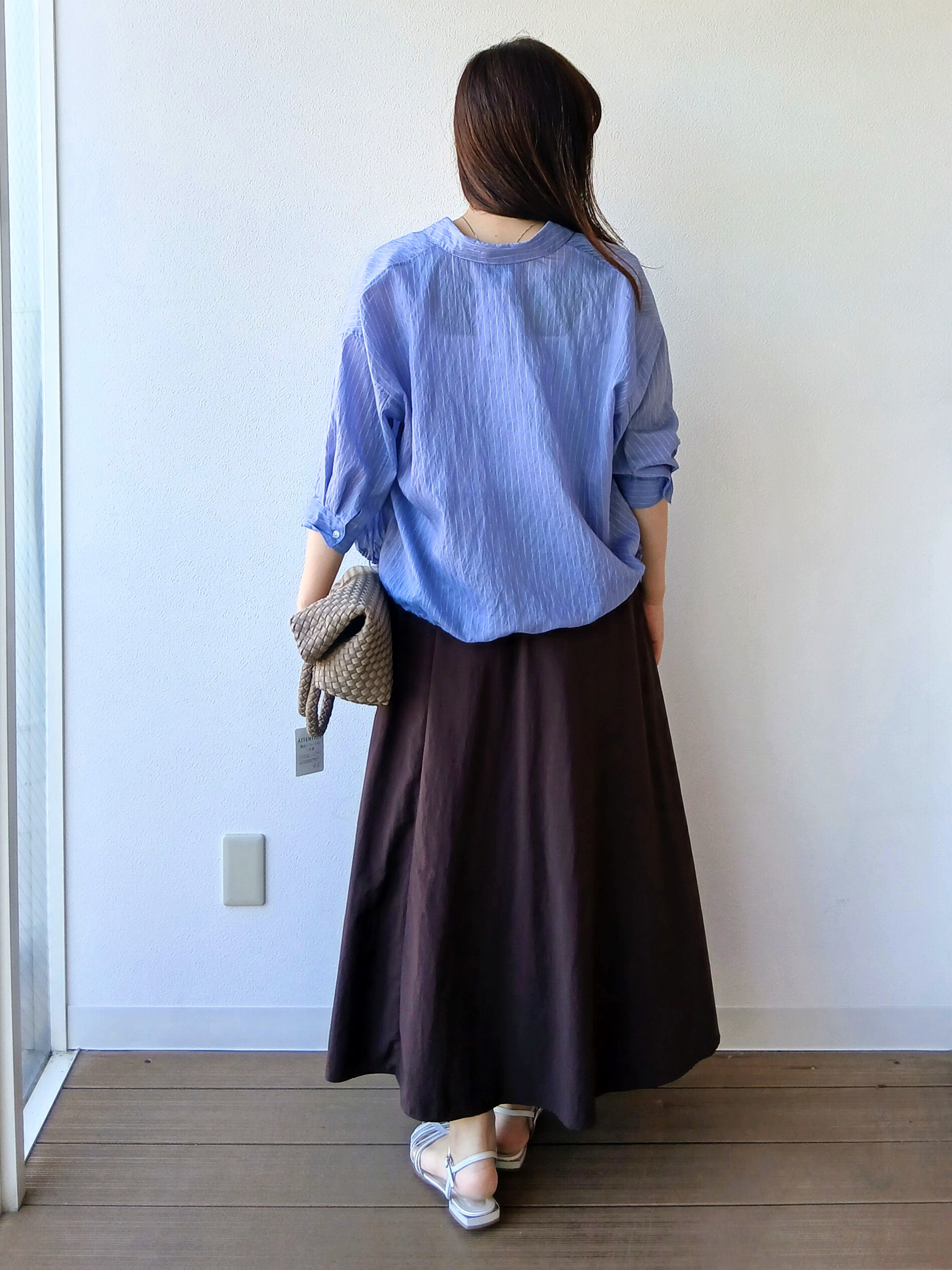 なみきさんの「UNTITLED｜【シアー／7分袖】体型カバーゆったりシャツ」を使ったコーディネート