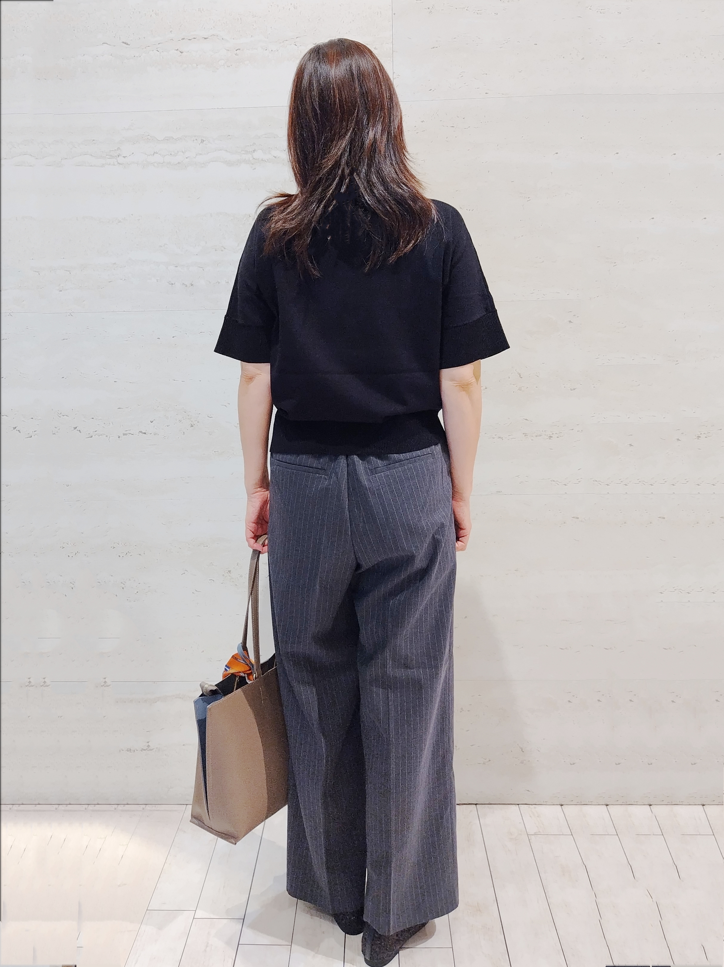 よしみさんの「OPAQUE.CLIP｜2WAY衿ドッキングニット《洗濯機OK》」を使ったコーディネート