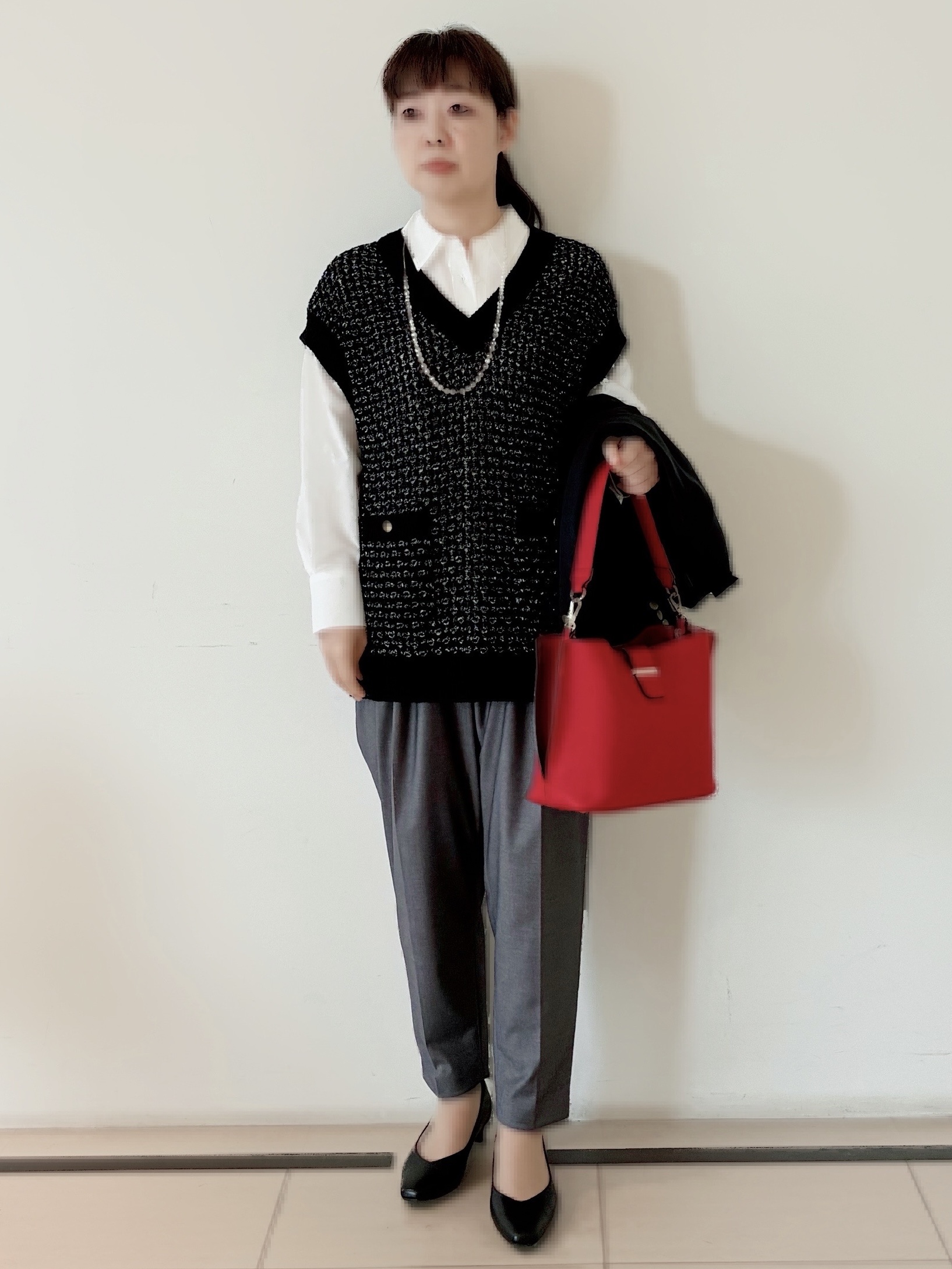 ひーさんの「Reflect｜【通勤】ダブルブレザージャケット」を使ったコーディネート