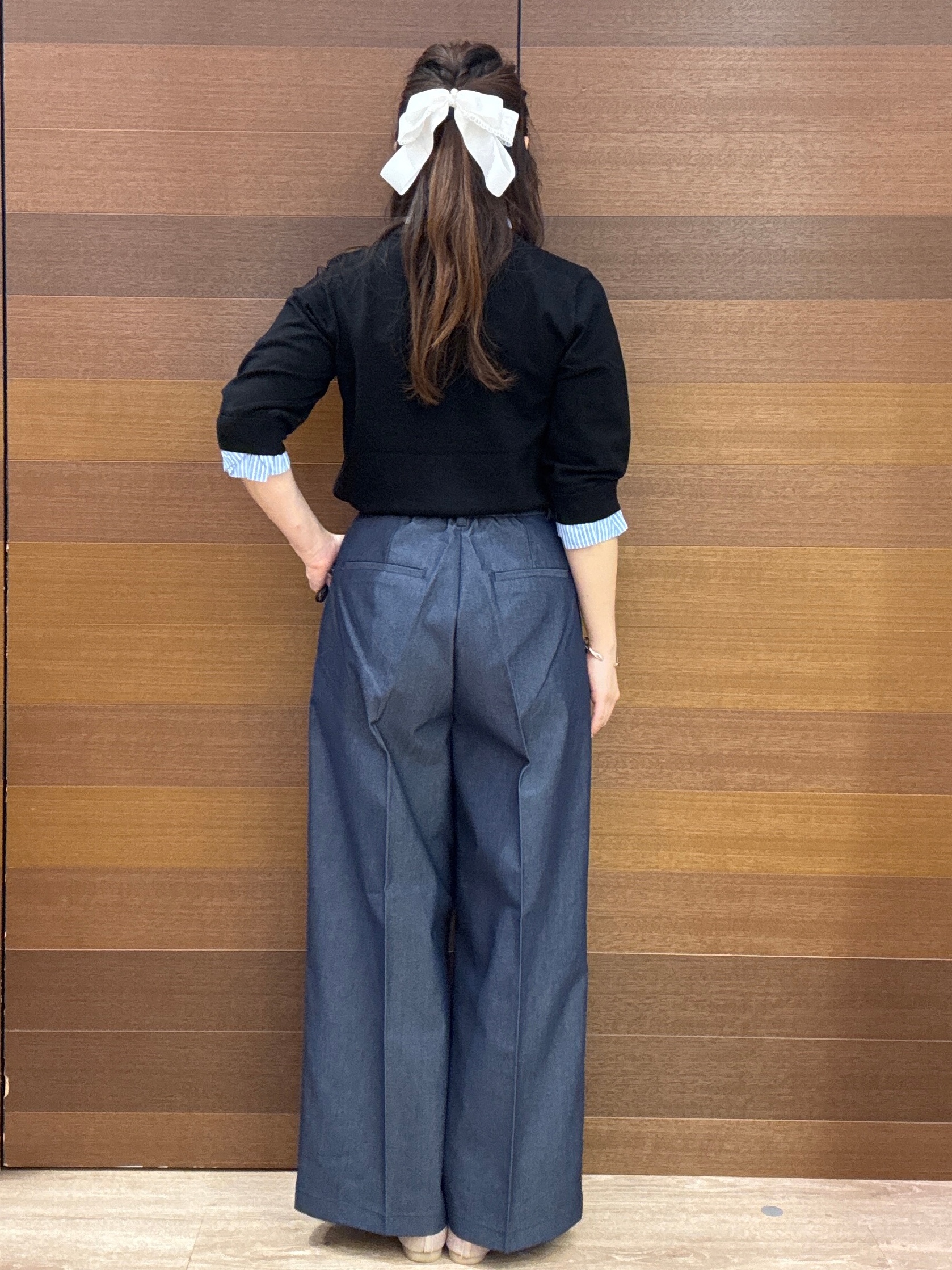 maichiさんの「OPAQUE.CLIP｜【UVケア／遮熱性】フリルドッキングニット《洗濯機OK》」を使ったコーディネート