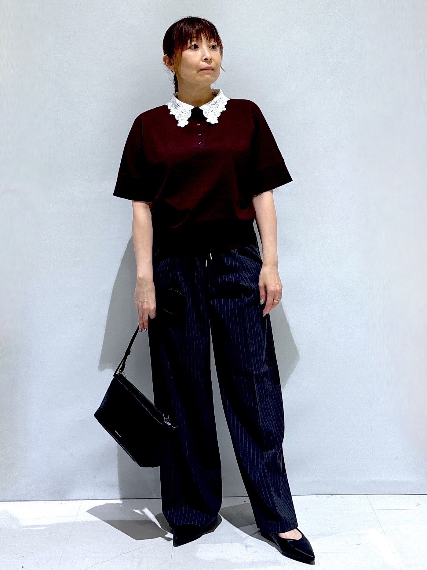 ゆきちさんの「OPAQUE.CLIP｜2WAY衿ドッキングニット《洗濯機OK》」を使ったコーディネート