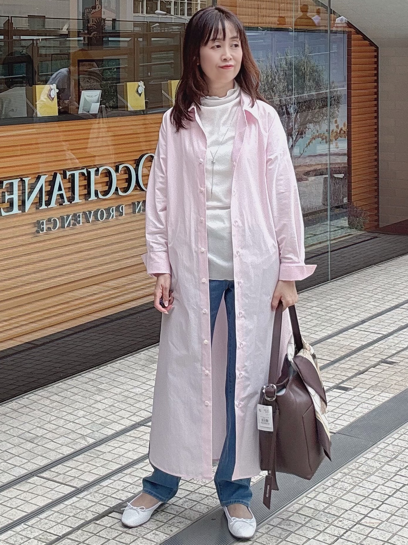 makiさんの「UNTITLED｜ロングシャツワンピース」を使ったコーディネート