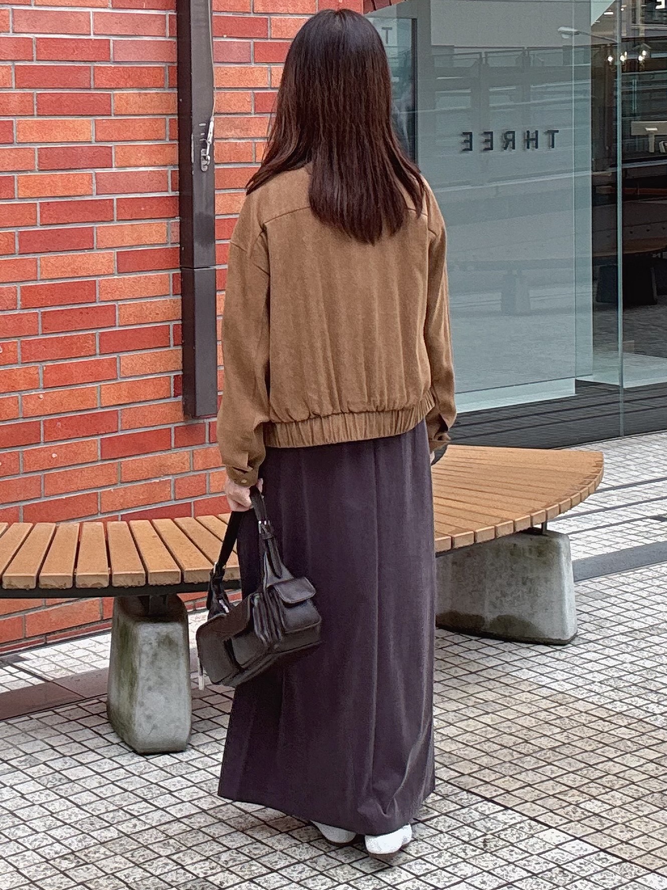 makiさんの「UNTITLED｜【セットアップ可/秋ジャケット】スエードライクブルゾン」を使ったコーディネート