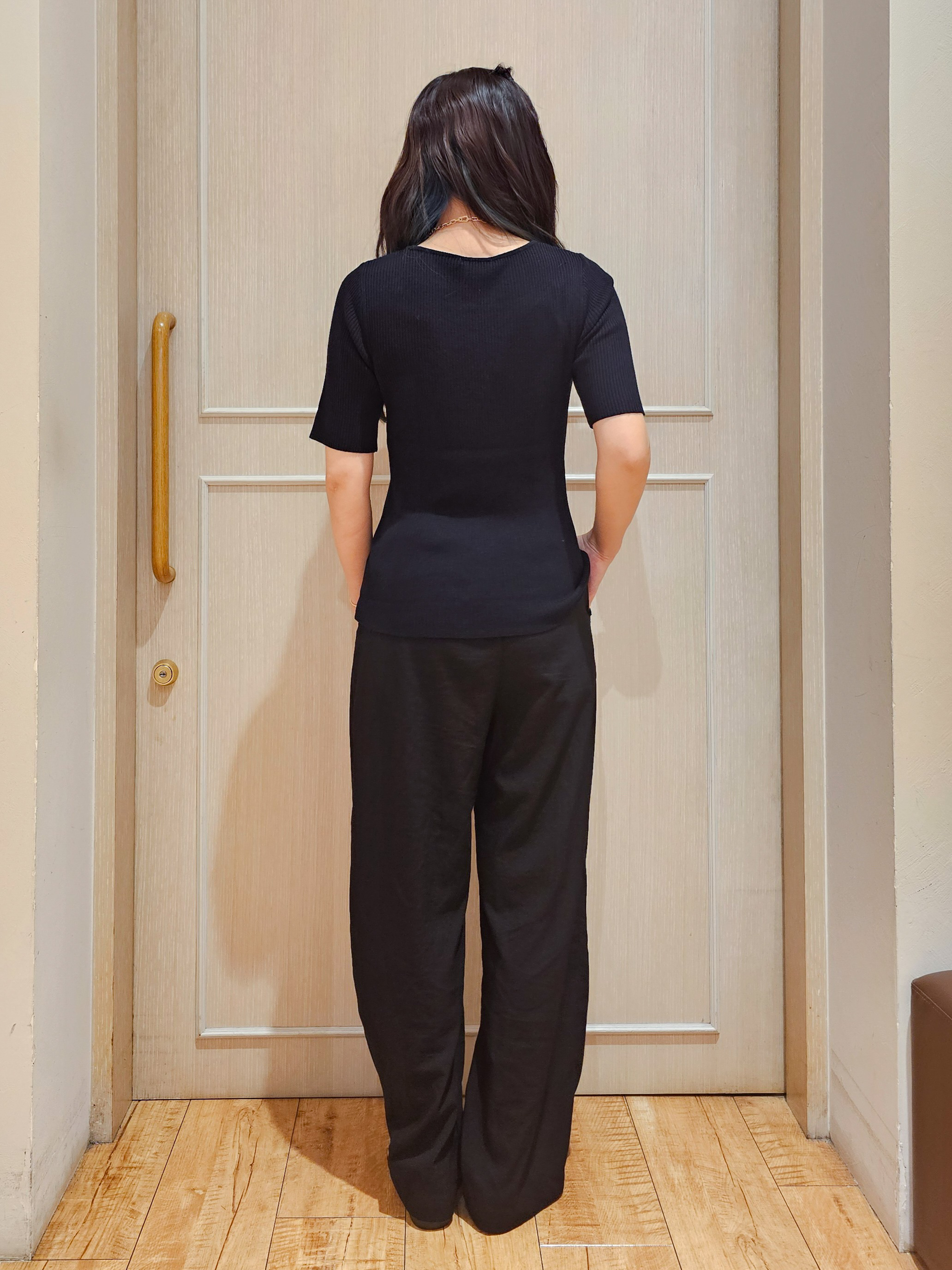 ゆゆさんの「SHOO･LA･RUE｜【S-LL/洗濯機可】Gジャン風 軽く羽織れるシアージャケット」を使ったコーディネート