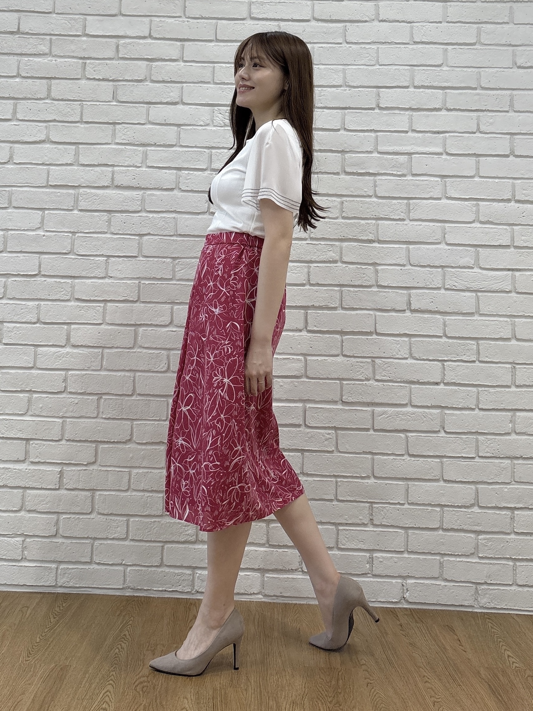 sayaさんの「COUP DE CHANCE｜【手洗可／日本製】フラワースカート」を使ったコーディネート