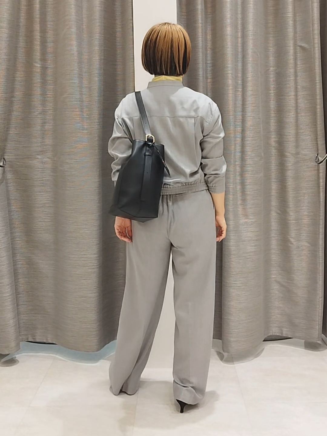 s u g iさんの「UNTITLED｜【セットアップ可/秋羽織り】メランジツイルシャツ」を使ったコーディネート