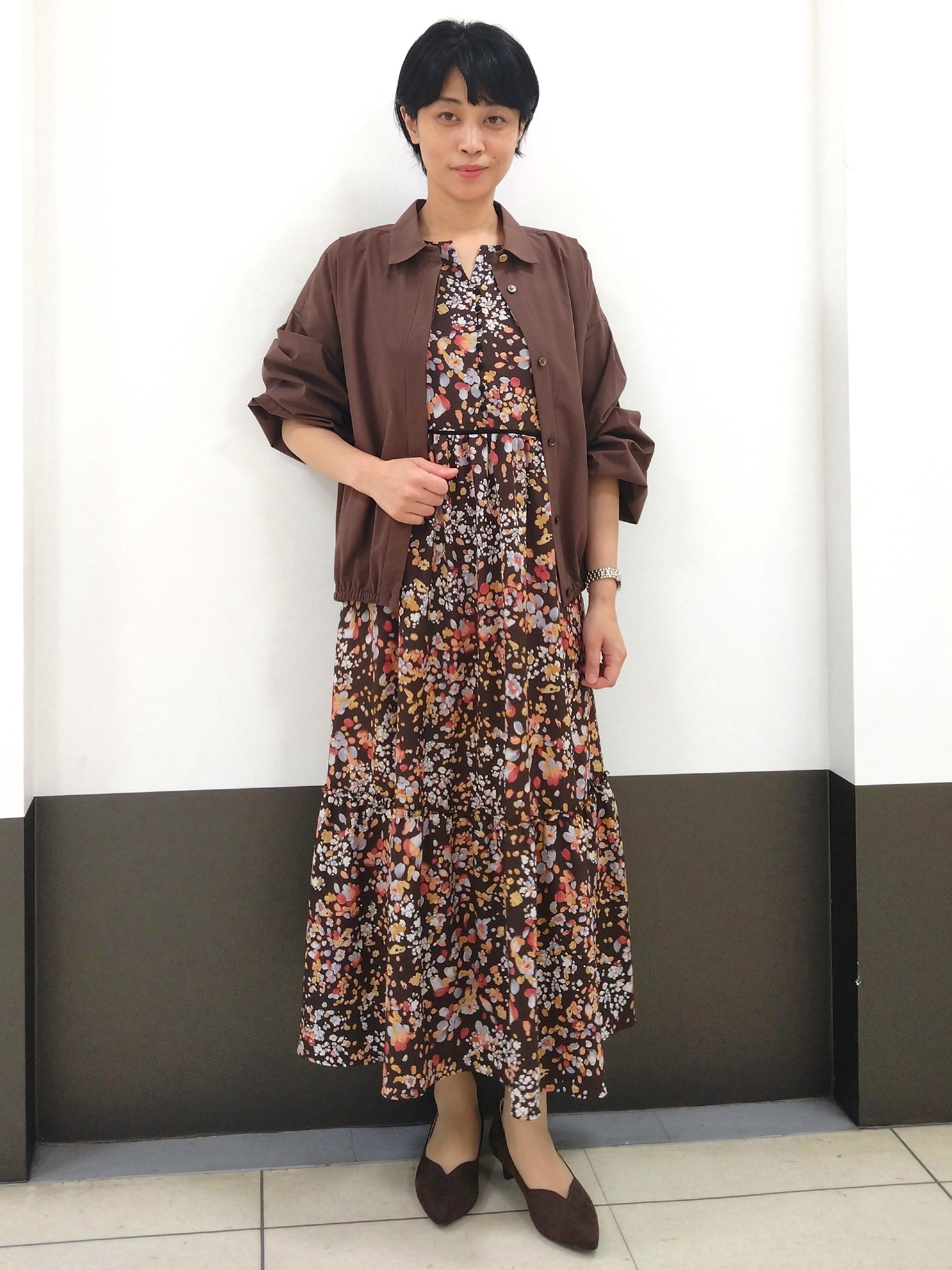 GMさんの「Reflect｜フラワープリント フェミニンワンピース」を使ったコーディネート