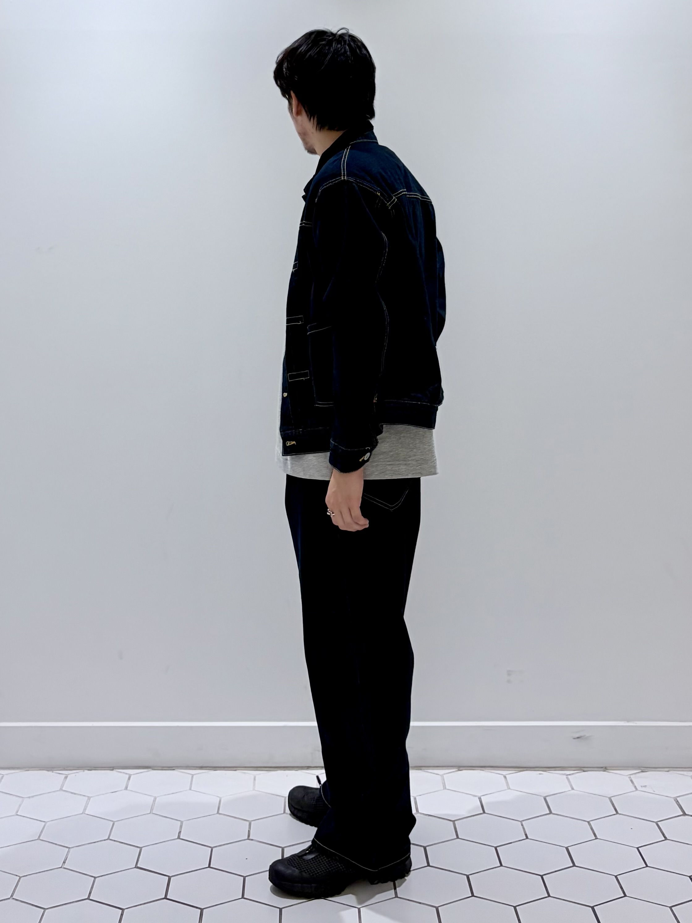 takeruさんの「Dessin｜12．5ozリラックスワイドデニム」を使ったコーディネート