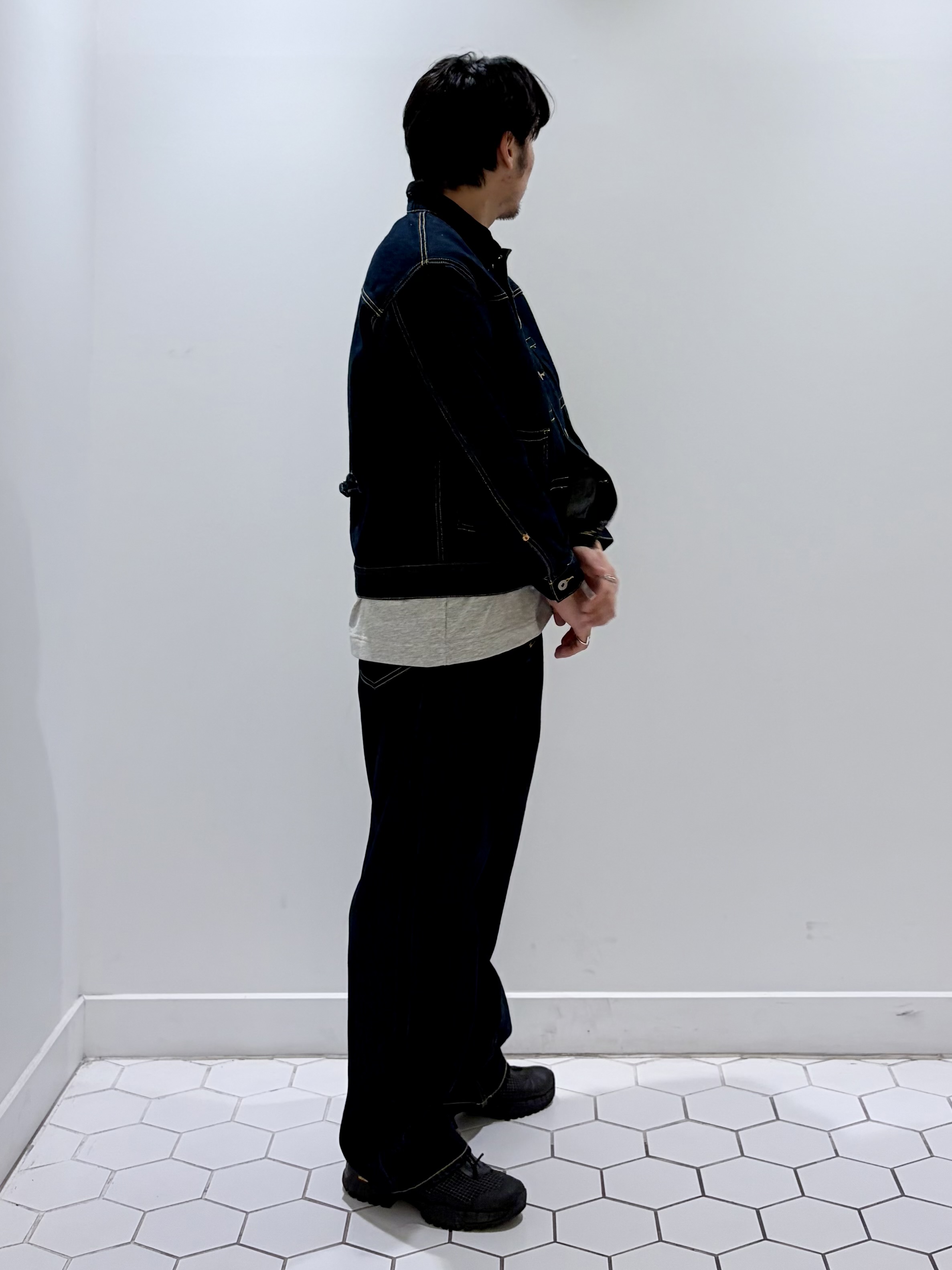 takeruさんの「Dessin｜12．5ozリラックスワイドデニム」を使ったコーディネート
