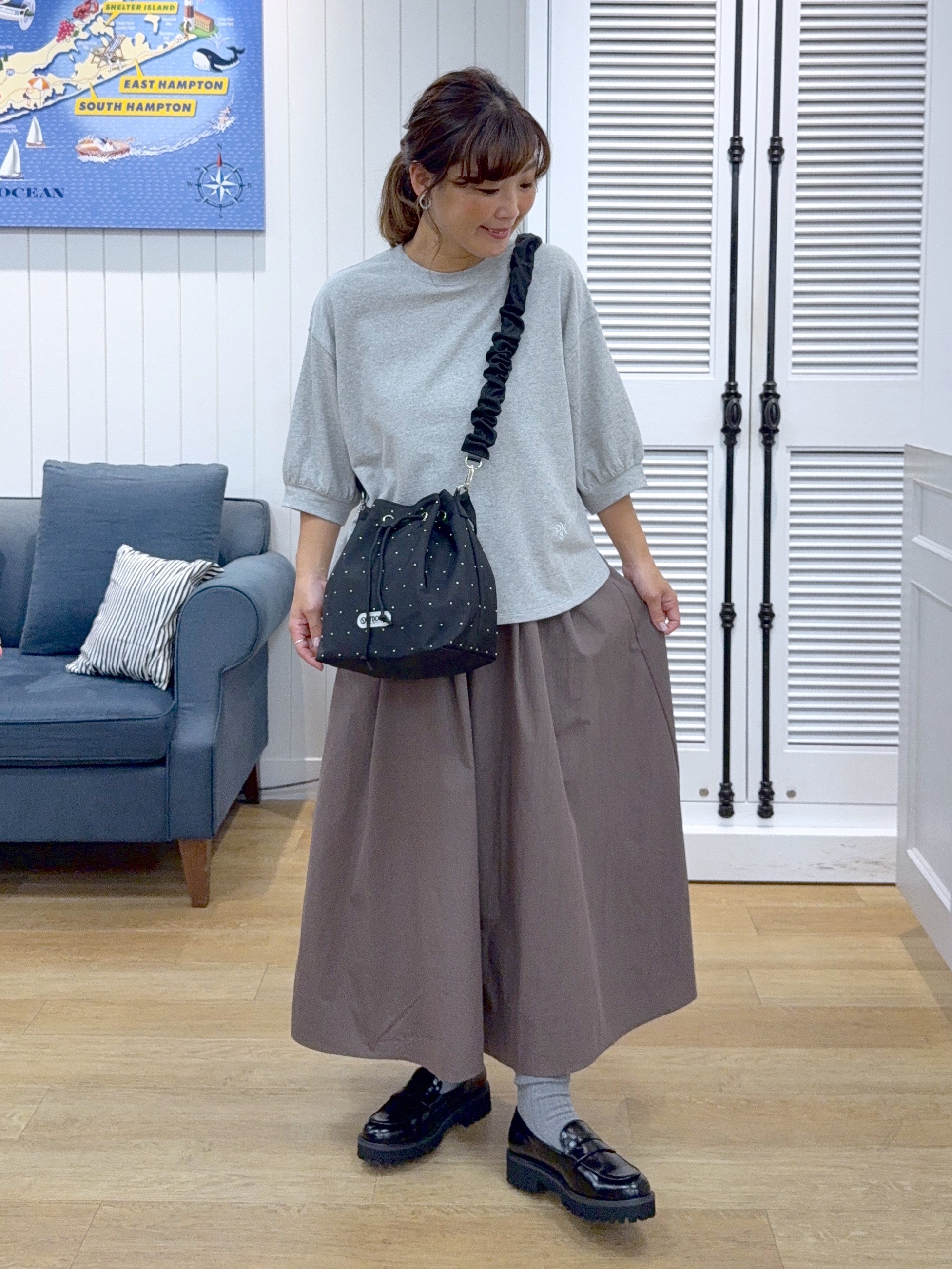 Osawaさんの「Dessin｜バックヘンリーカットソー5分袖」を使ったコーディネート