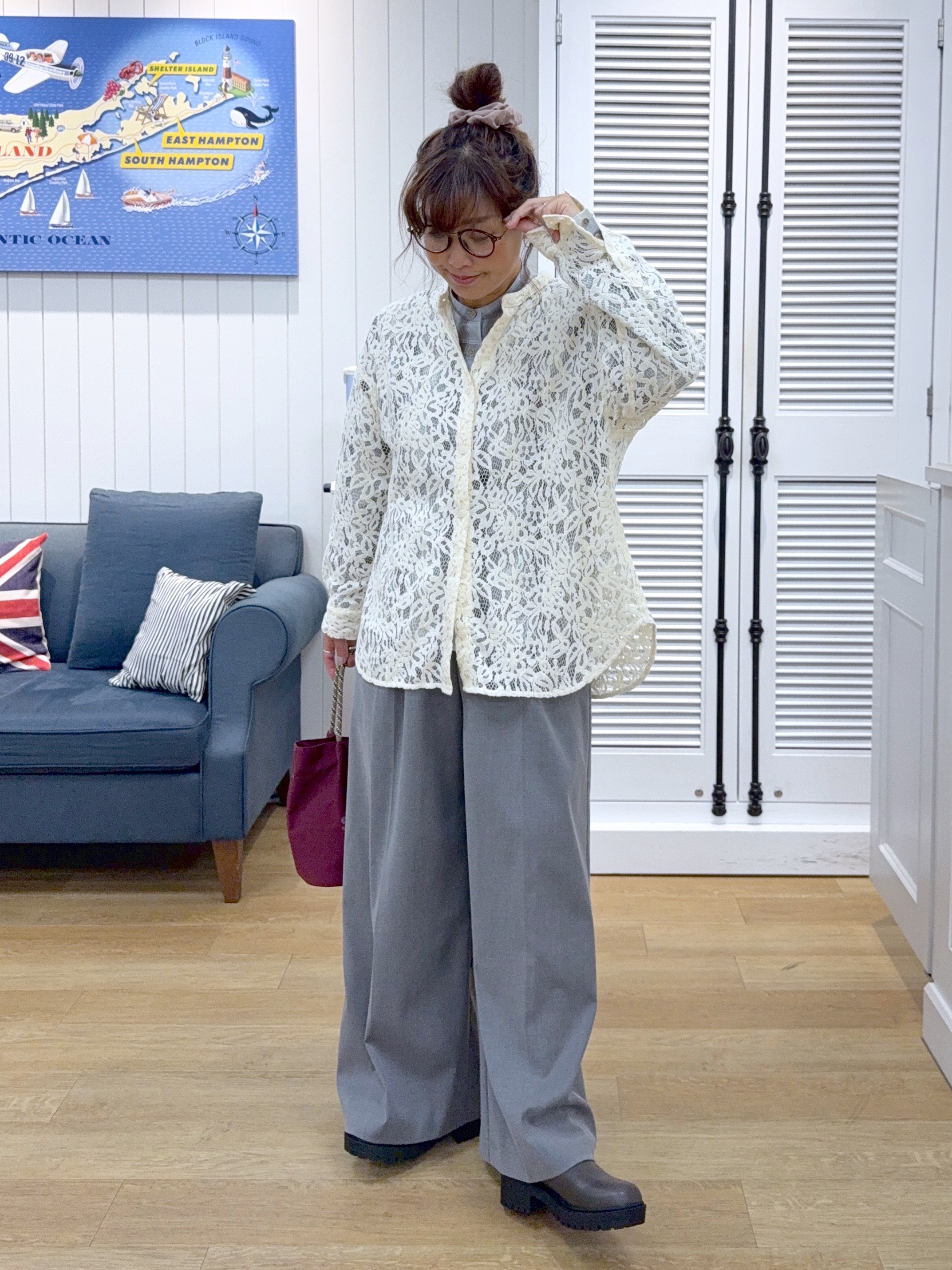 Osawaさんの「Dessin｜【手洗い可/シワになりにくい】オンブレーチェックシャツ」を使ったコーディネート