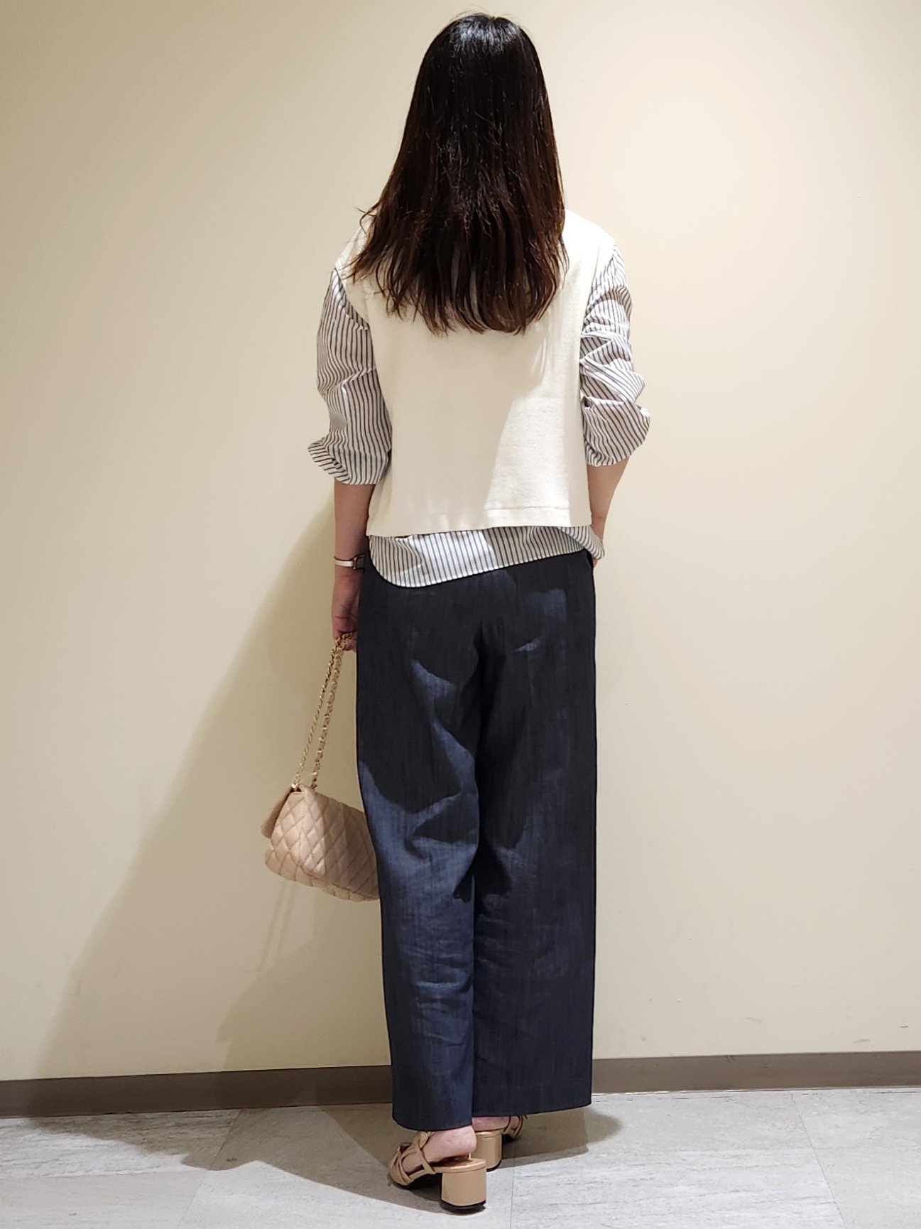 yukaさんの「COUP DE CHANCE｜【手洗い可／日本製／】 レイヤード風トップス」を使ったコーディネート