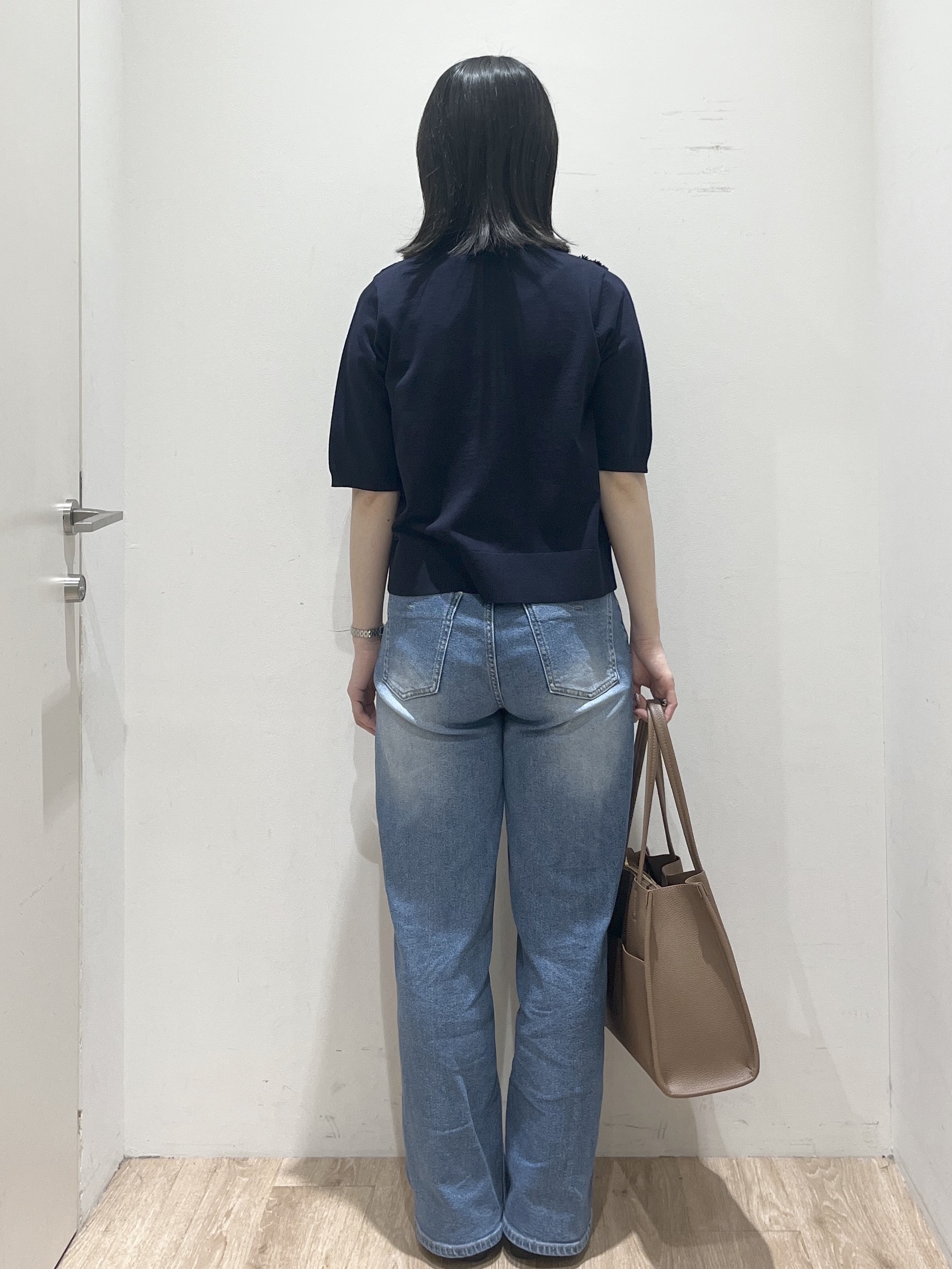 momokoさんの「OPAQUE.CLIP｜フロントレースニットカーディガン【洗える】」を使ったコーディネート