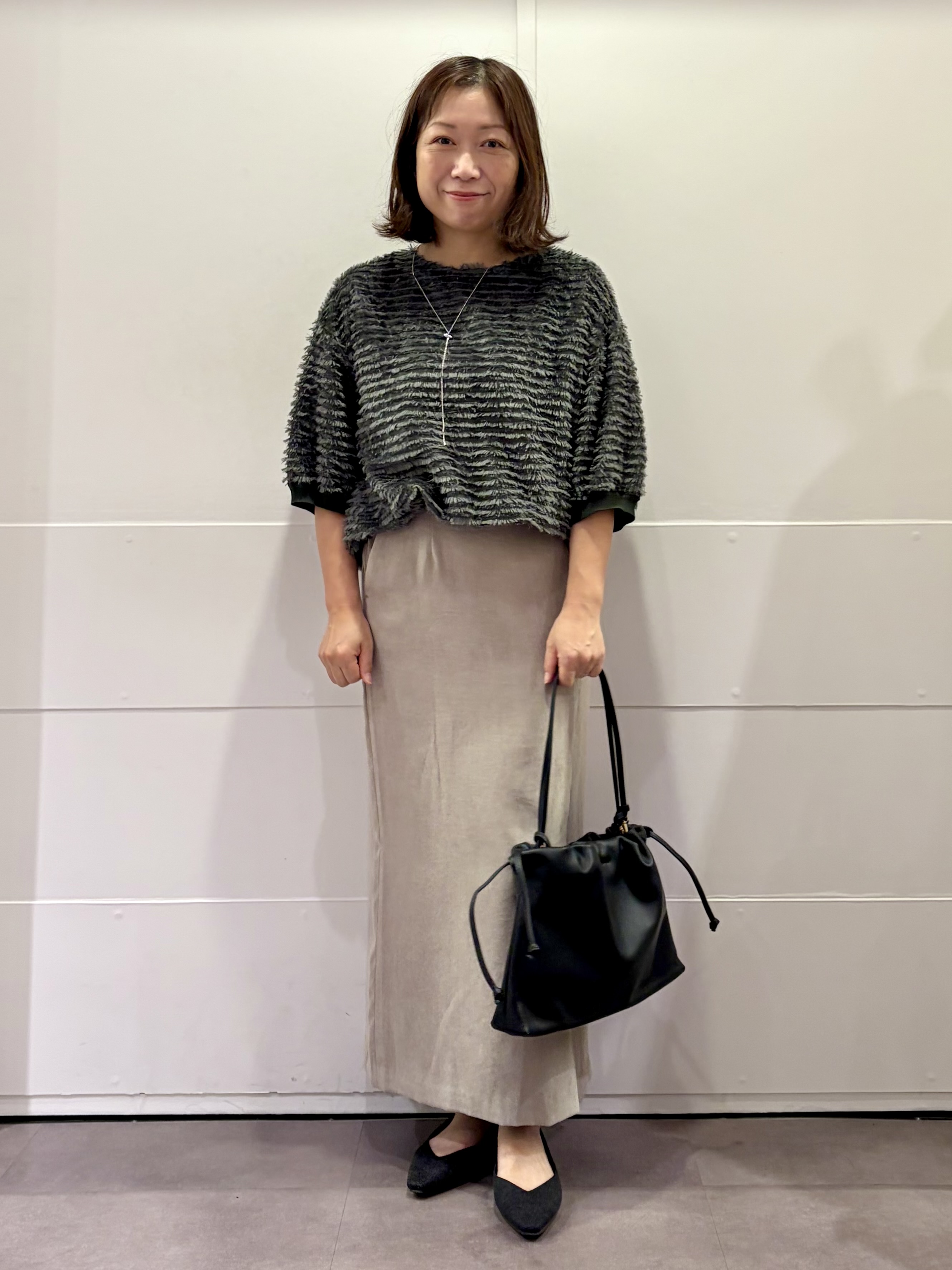 TOKOさんの「UNTITLED｜【秋映え/体型カバー】フェザージャガードプルオーバー」を使ったコーディネート