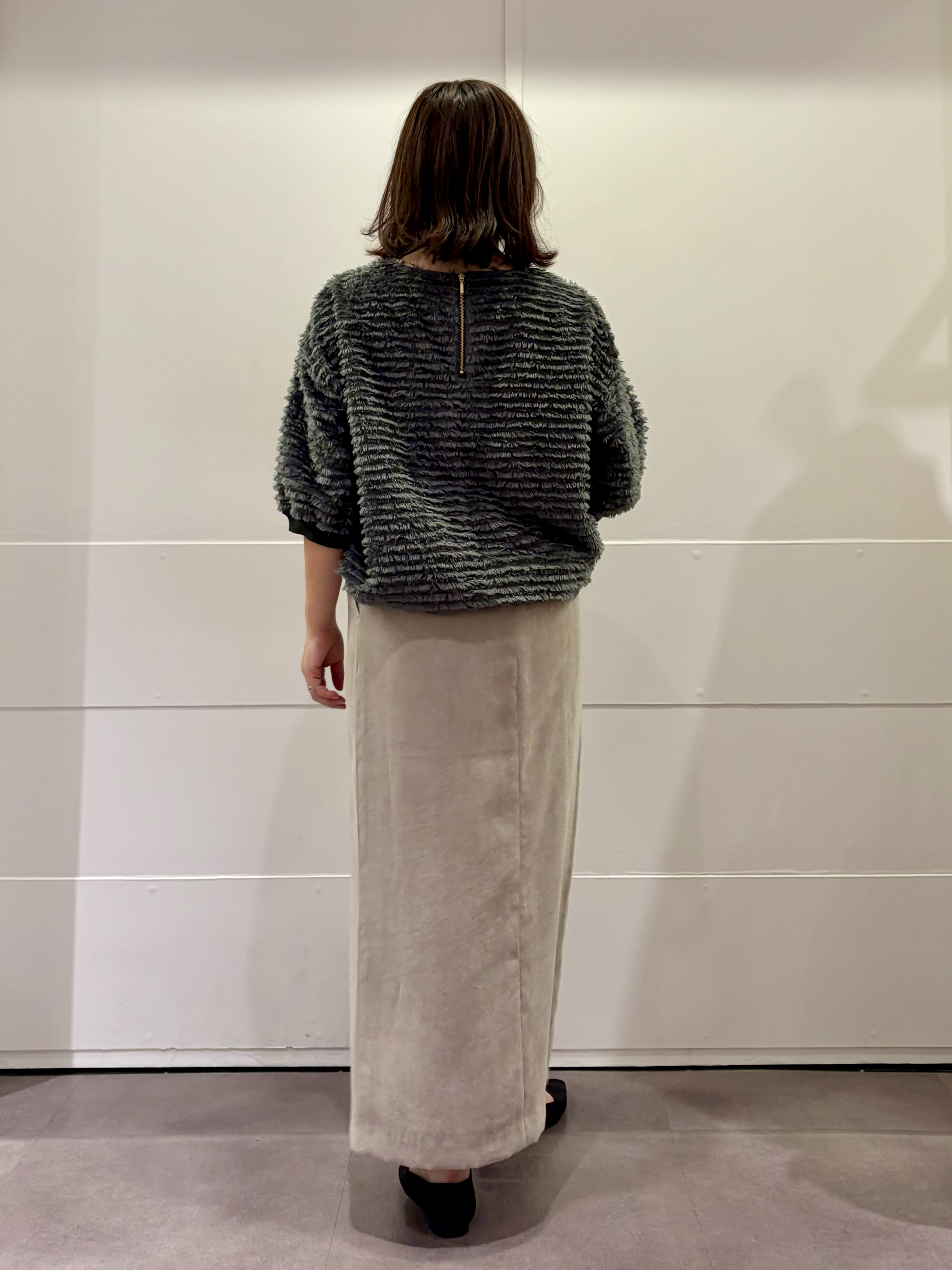 TOKOさんの「UNTITLED｜【秋映え/体型カバー】フェザージャガードプルオーバー」を使ったコーディネート