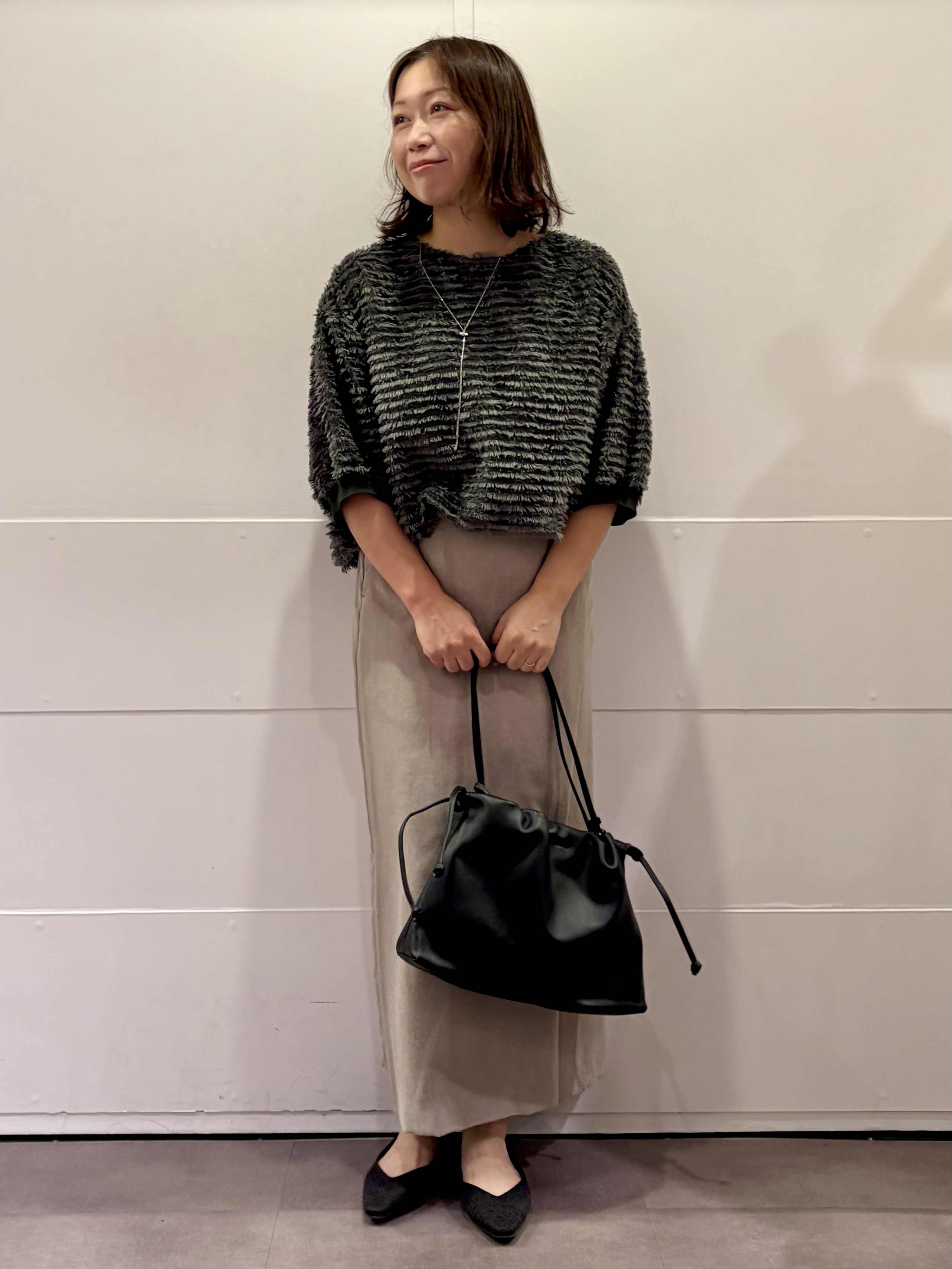 TOKOさんの「UNTITLED｜【秋映え/体型カバー】フェザージャガードプルオーバー」を使ったコーディネート
