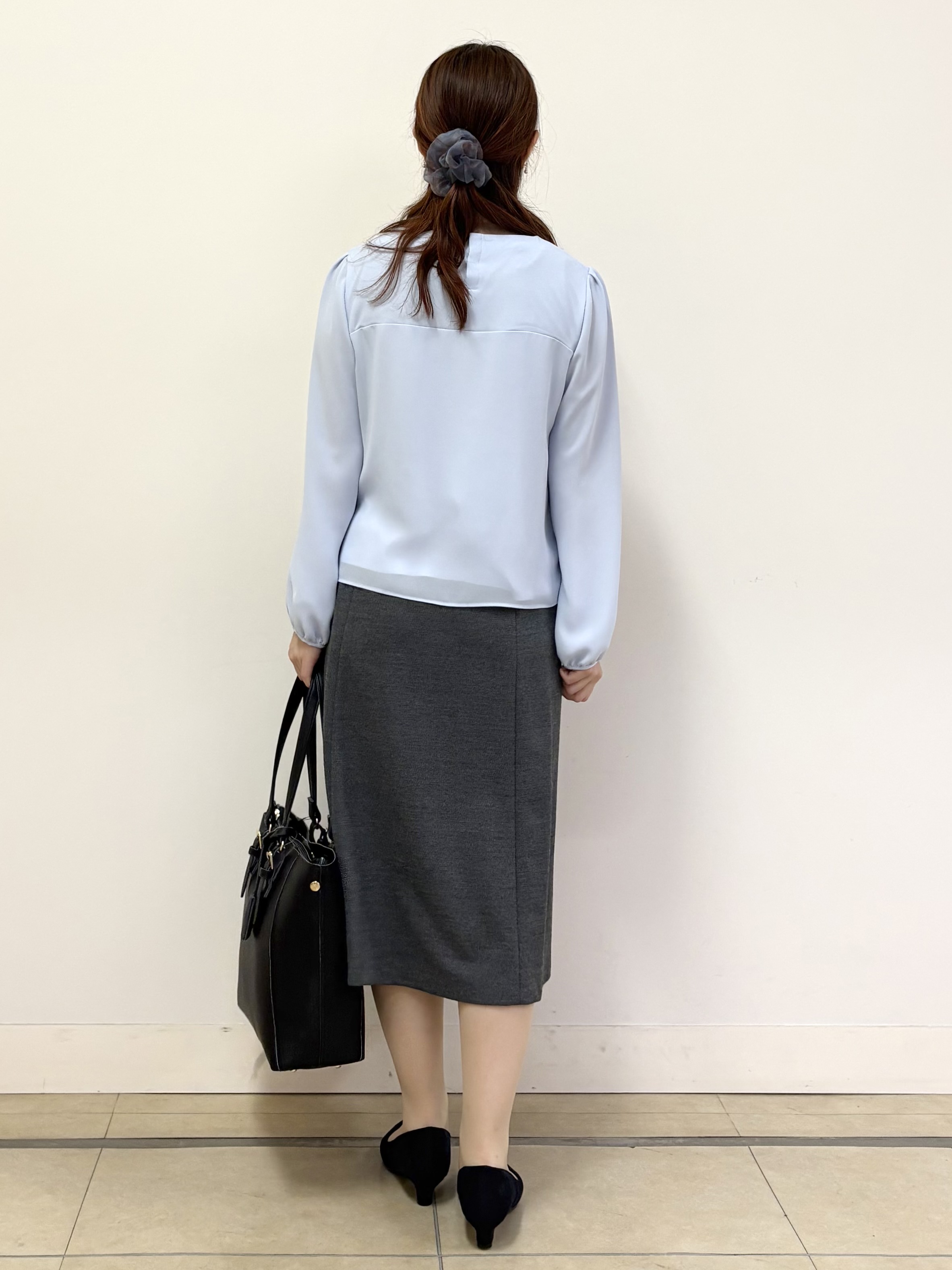 mikiさんの「Reflect｜【SS-4Lサイズ／通勤／セレモニー】クルーネック シフォンブラウス」を使ったコーディネート