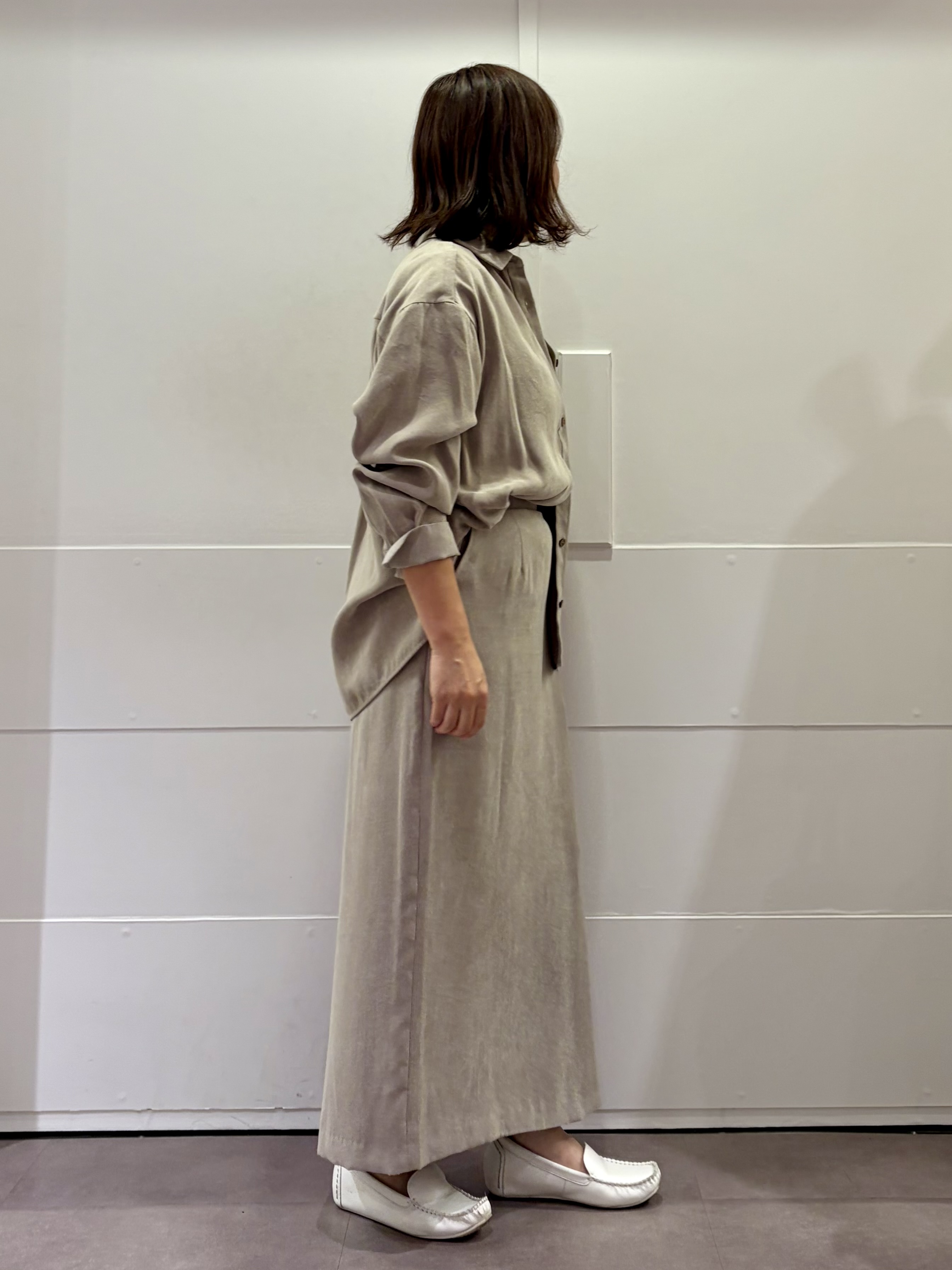 TOKOさんの「UNTITLED｜【セットアップ可/秋羽織り】スエードライクシャツ」を使ったコーディネート