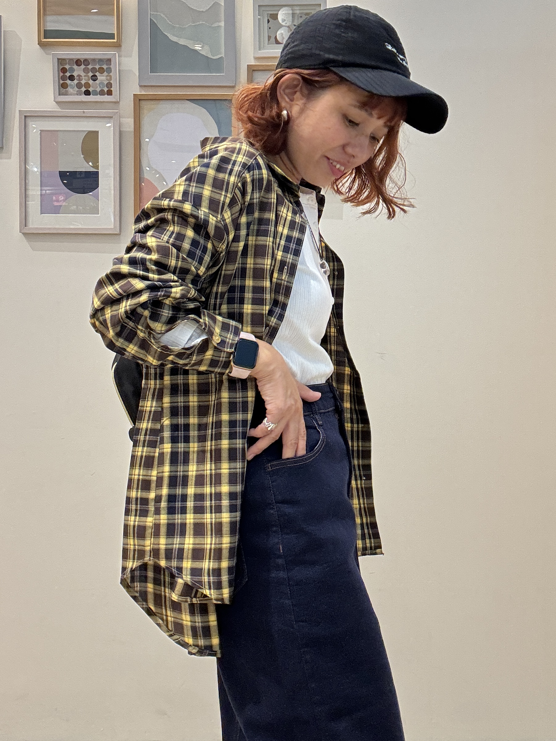 たけぴさんの「SHOO･LA･RUE｜【洗濯後しわになりにくい/S-LL】選べる6パターン 羽織としても活躍する ベーシックシャツ」を使ったコーディネート