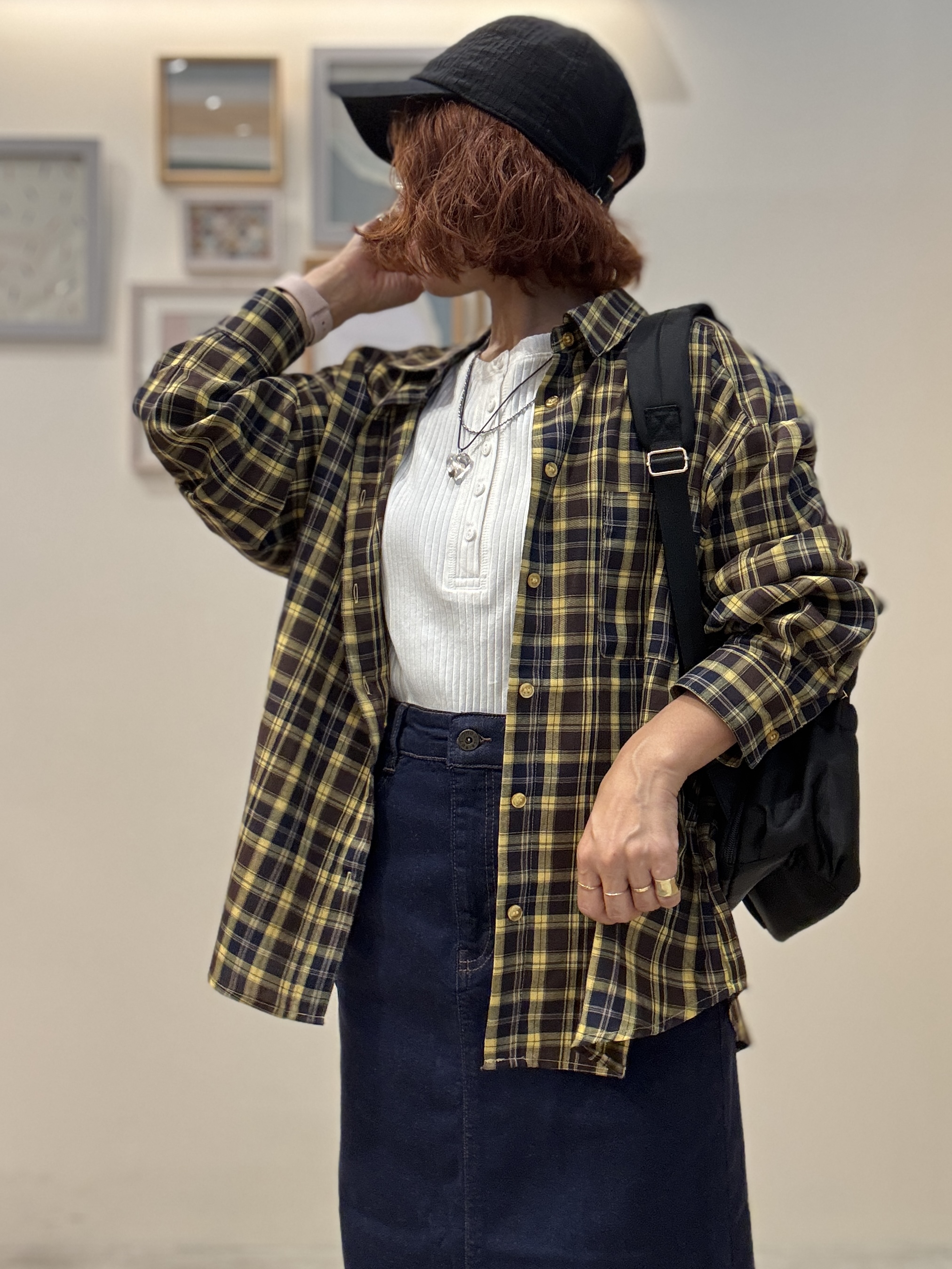 たけぴさんの「SHOO･LA･RUE｜【洗濯後しわになりにくい/S-LL】選べる6パターン 羽織としても活躍する ベーシックシャツ」を使ったコーディネート