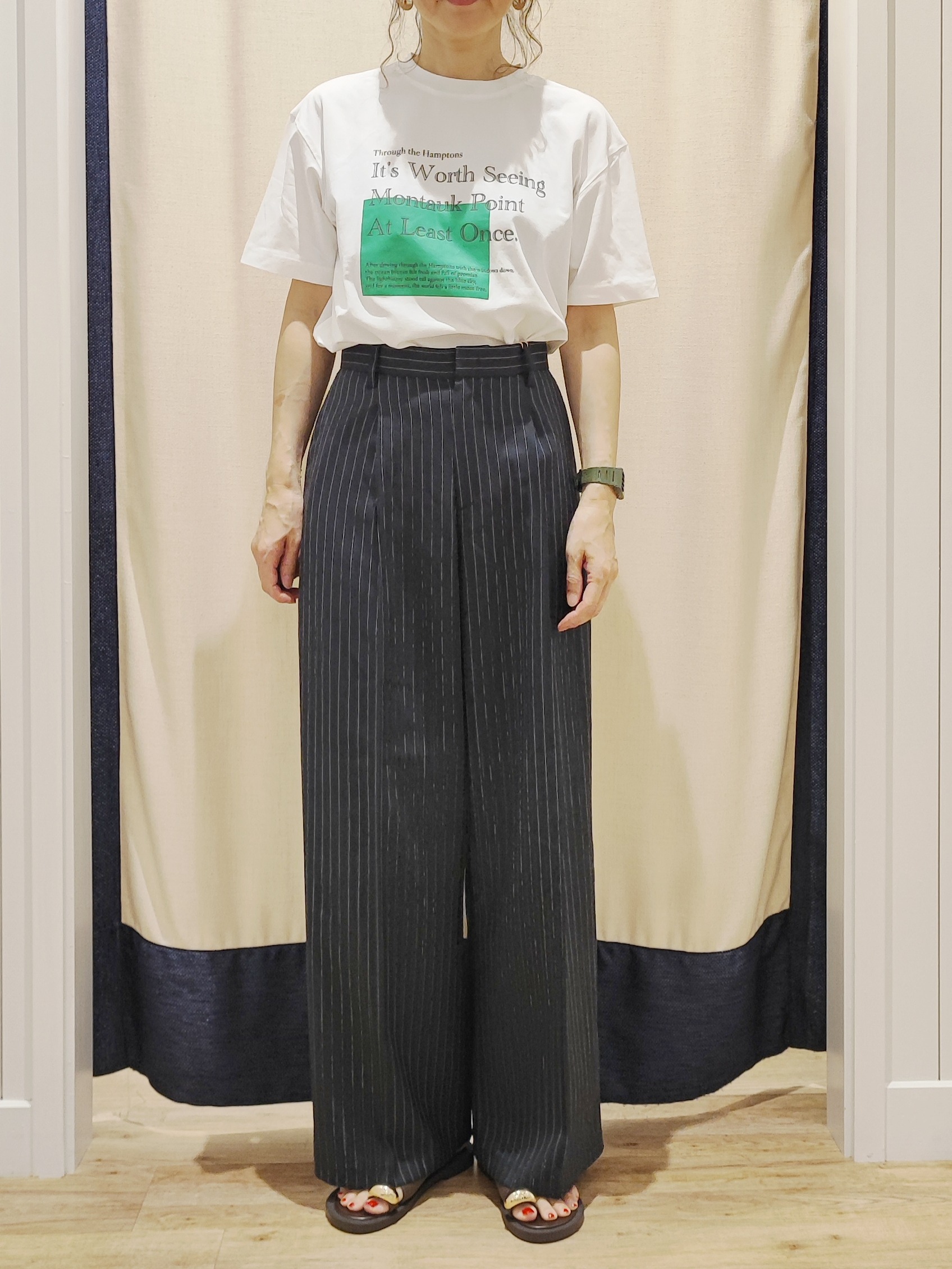 toyaさんの「Dessin｜【UV/撥水/洗濯機OK】多機能素材バンドカラーシャツ」を使ったコーディネート