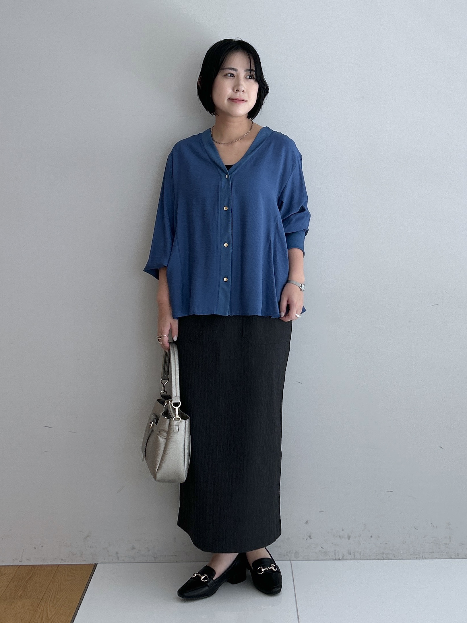 Hirokaさんの「grove｜シアーシャツカーディガン」を使ったコーディネート