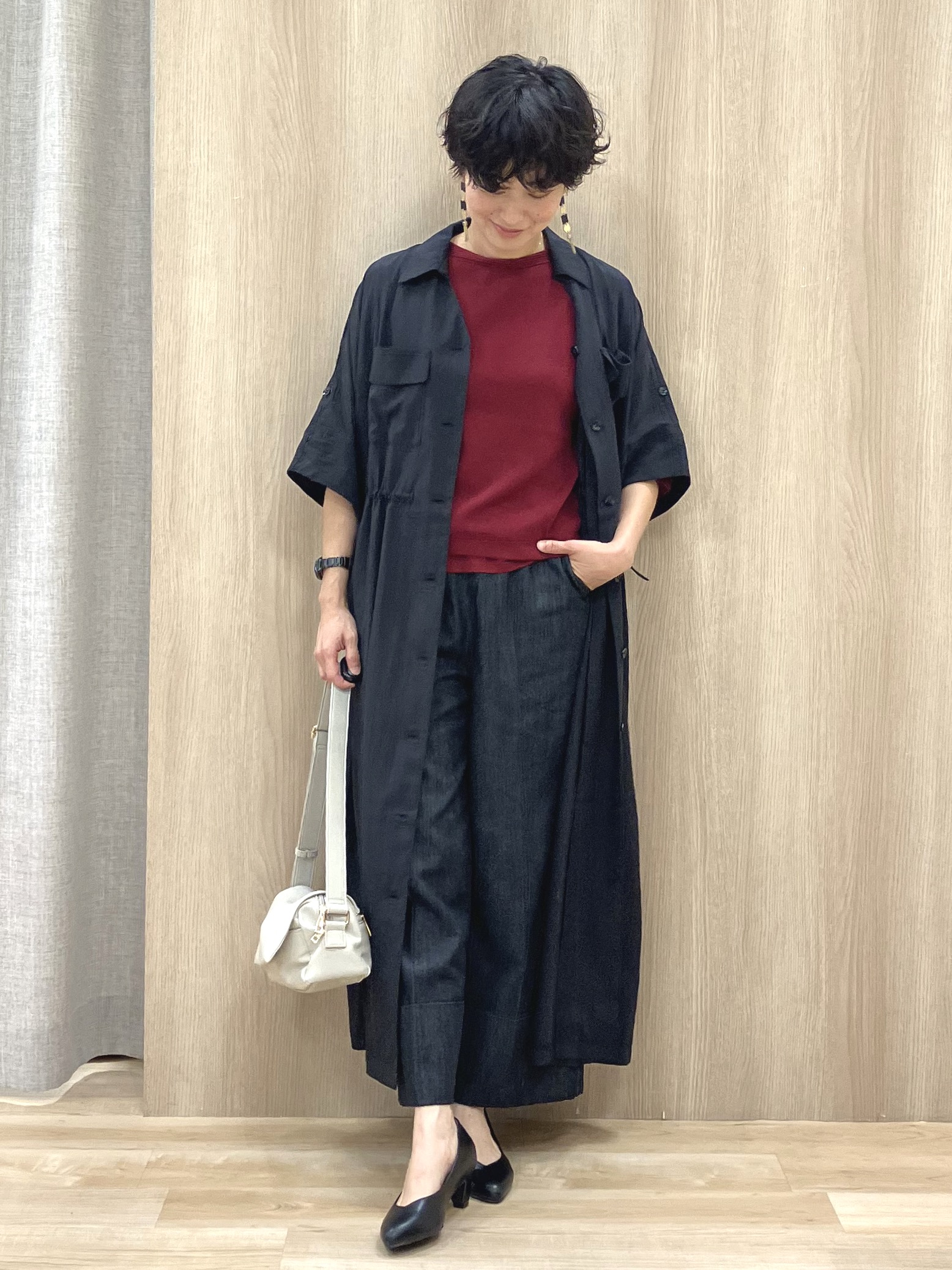 Keiさんの「grove｜【人気シリーズに新型登場】袖口シアーやわらかドライタッチニット」を使ったコーディネート