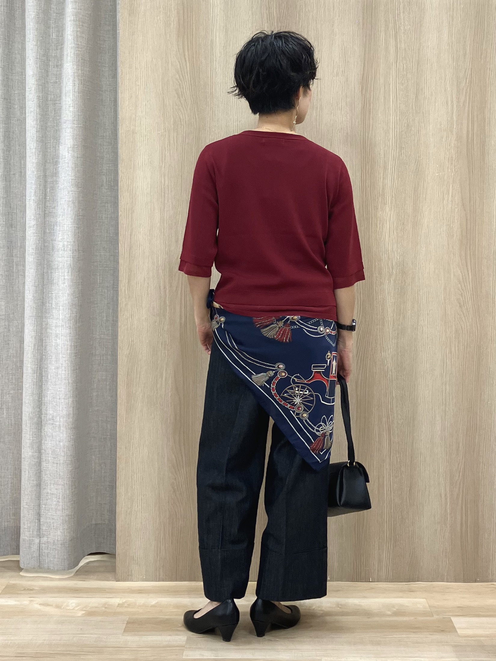 Keiさんの「grove｜【人気シリーズに新型登場】袖口シアーやわらかドライタッチニット」を使ったコーディネート