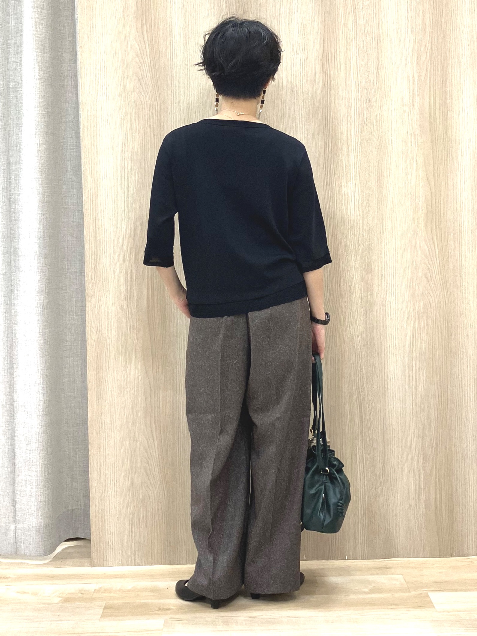 Keiさんの「grove｜【人気シリーズに新型登場】袖口シアーやわらかドライタッチニット」を使ったコーディネート