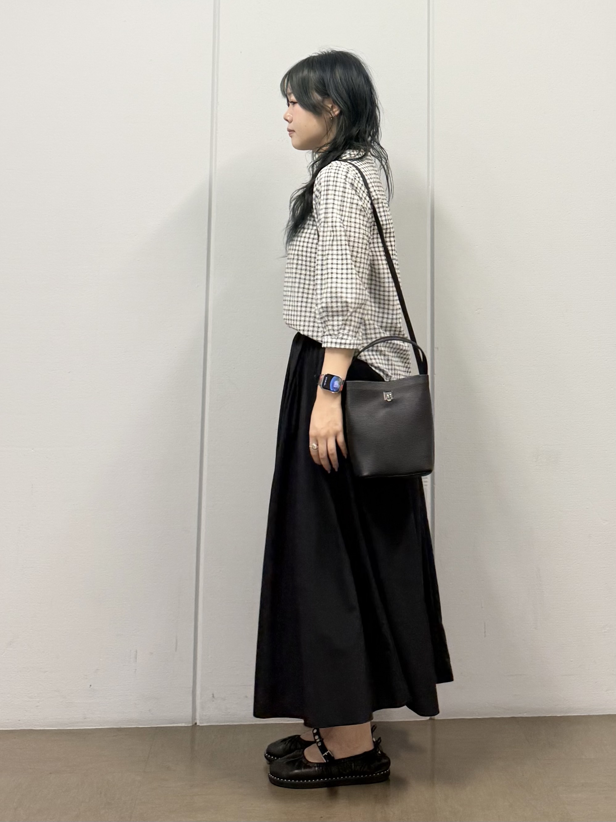 mizukiさんの「INDIVI｜【UVケア／吸汗速乾】凹凸素材ミニスタンドトップス」を使ったコーディネート