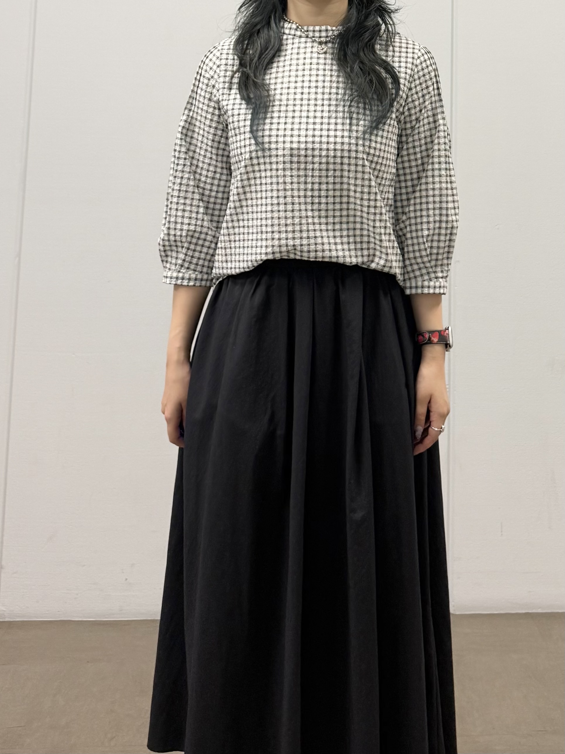 mizukiさんの「INDIVI｜【UVケア／吸汗速乾】凹凸素材ミニスタンドトップス」を使ったコーディネート