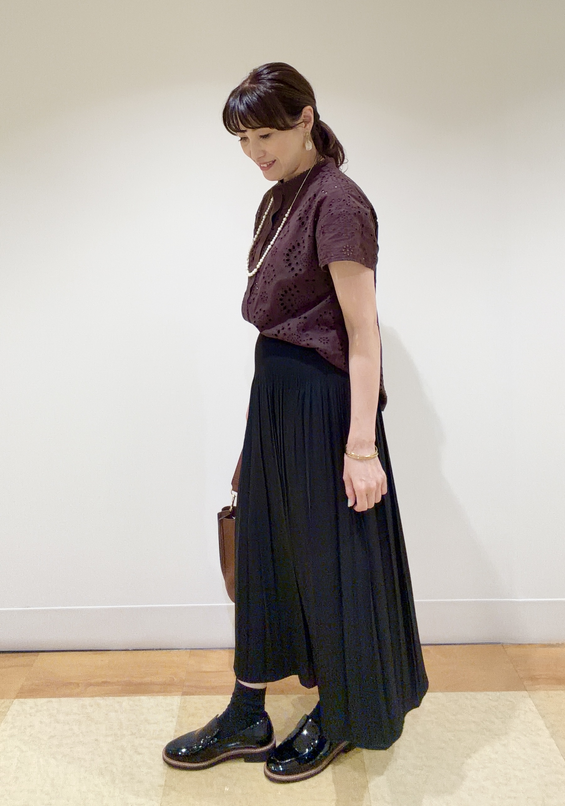 ayaさんの「Reflect｜【通勤◎】カットワーク刺繍レース シャツブラウス」を使ったコーディネート