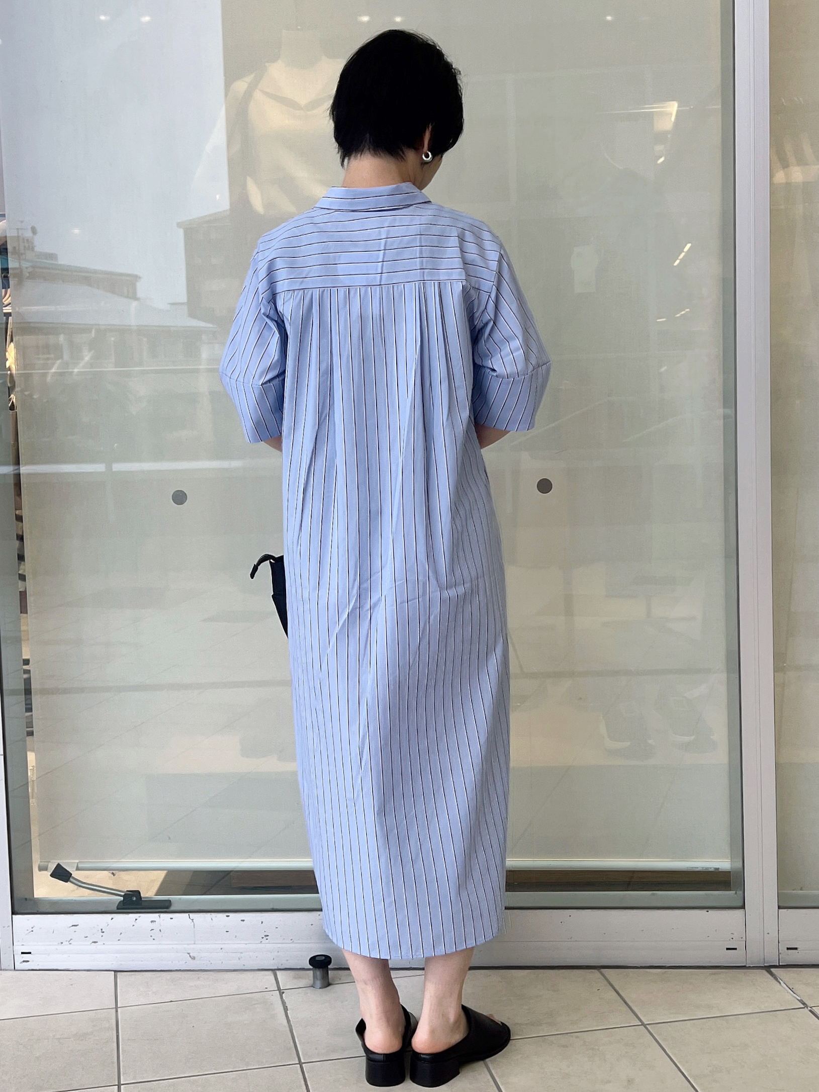 yo-koさんの「OPAQUE.CLIP｜スキッパーシャツワンピース【洗濯機OK】」を使ったコーディネート