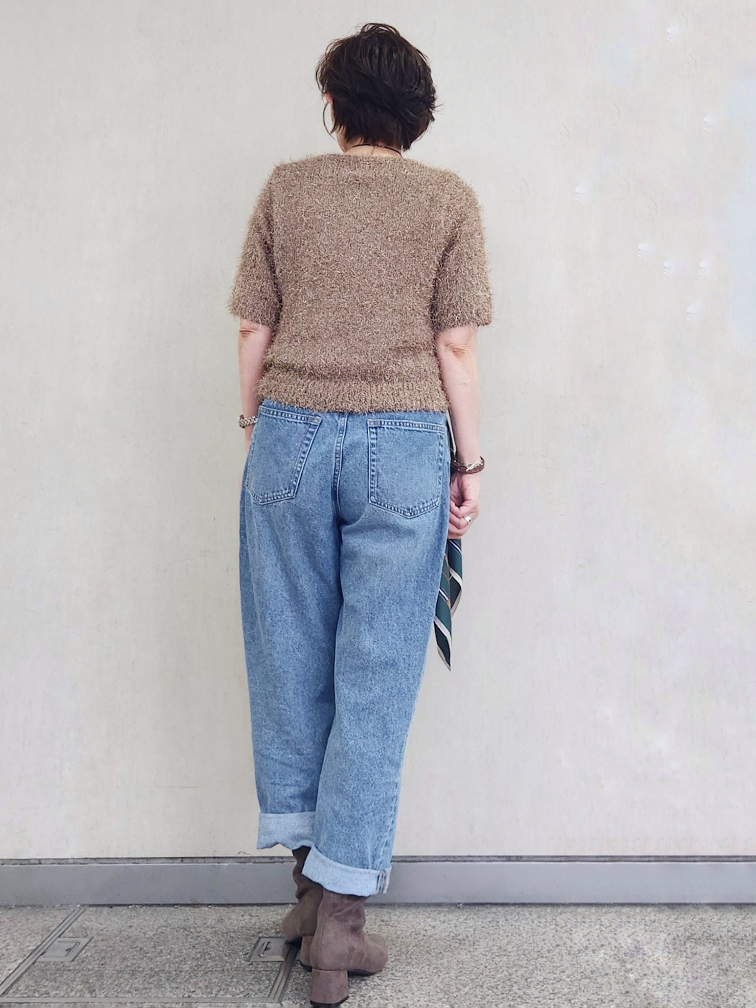 milkyさんの「OPAQUE.CLIP｜ラメシャギーニット【洗濯機OK】」を使ったコーディネート