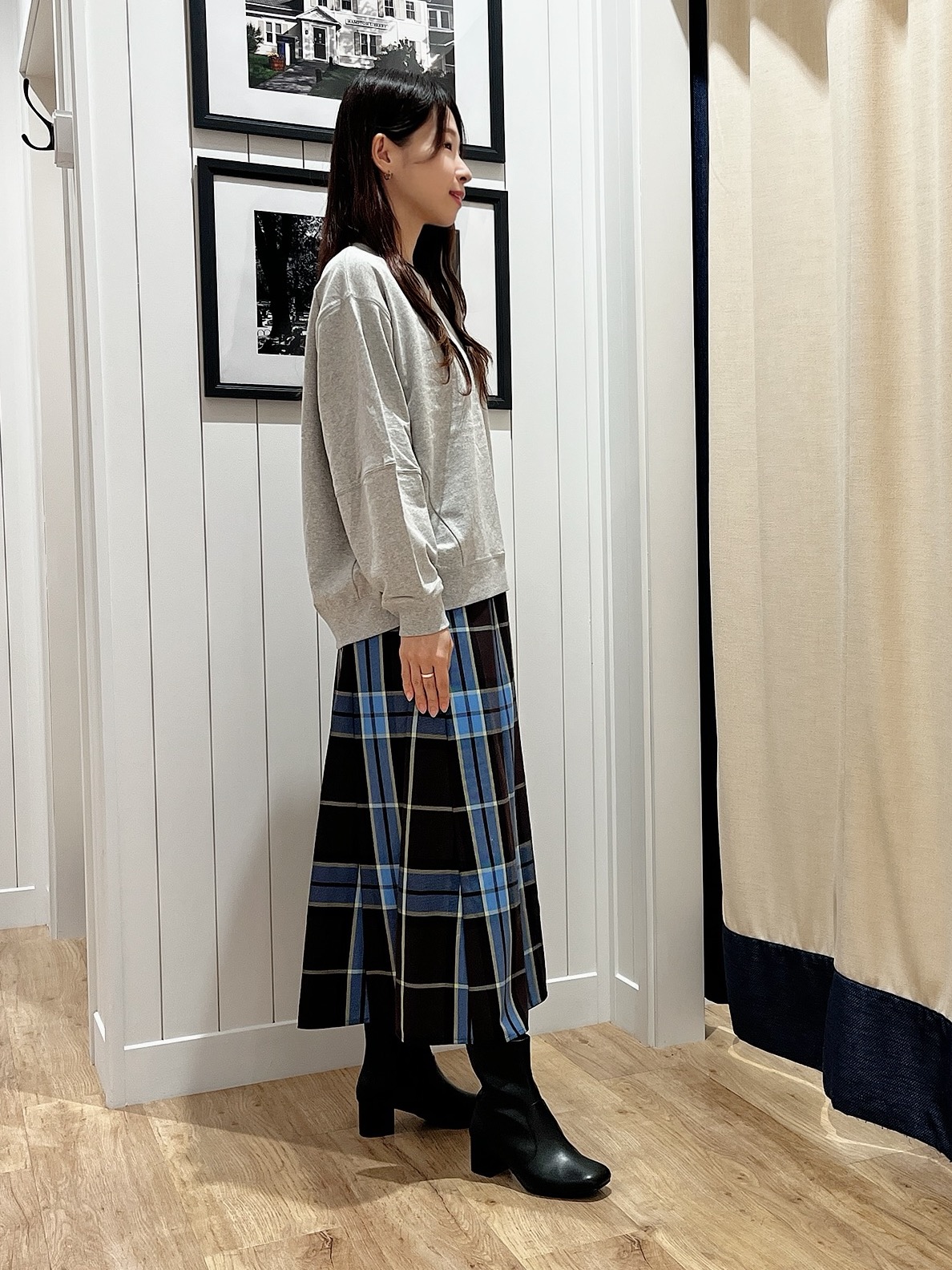 mihoさんの「Dessin｜【洗える/6色展開】フォルムスリーブミニ裏毛 プルオーバー」を使ったコーディネート