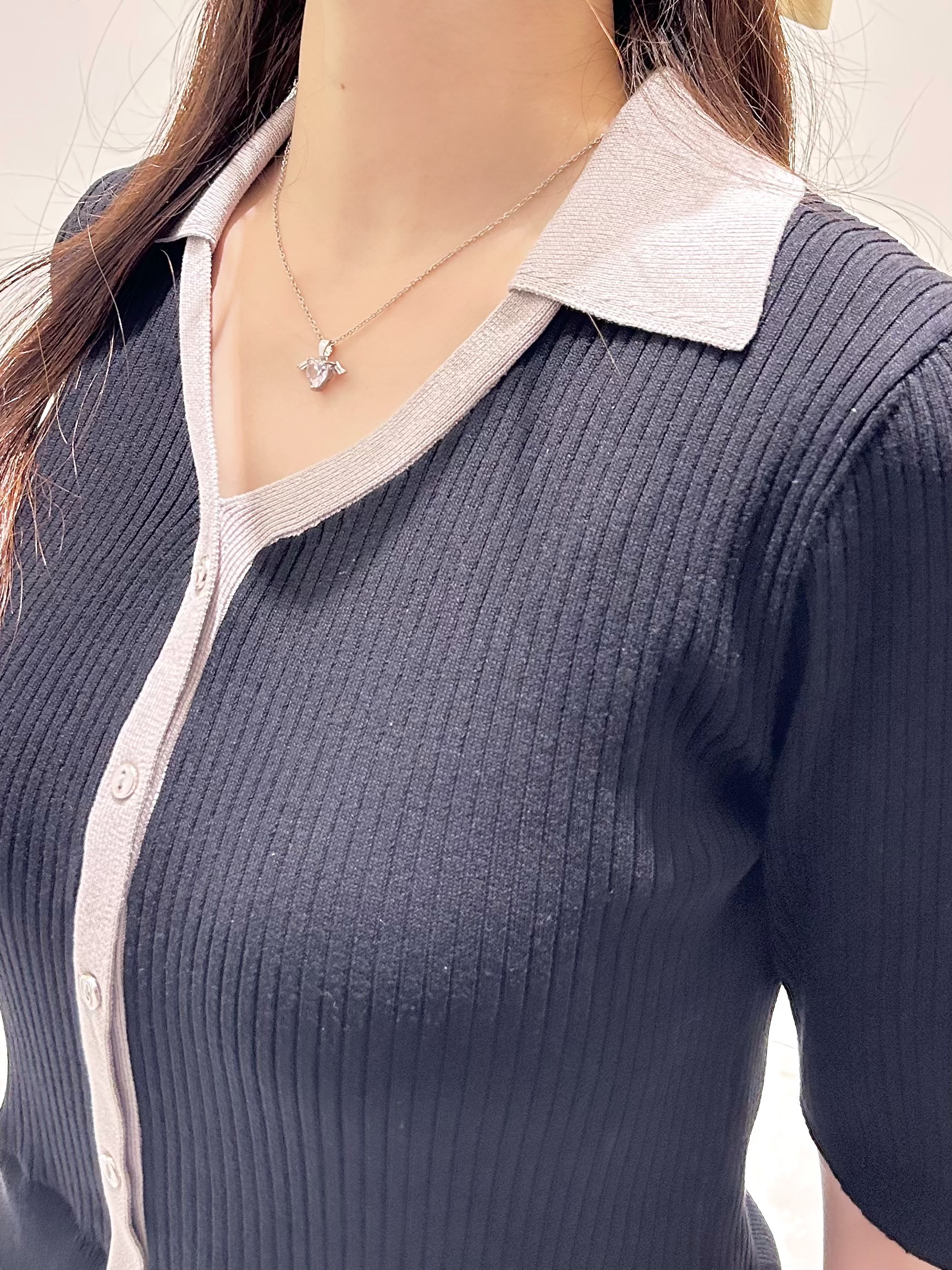 えぬさんの「OPAQUE.CLIP｜花柄ドッキング衿付きワンピース【洗濯機OK】」を使ったコーディネート