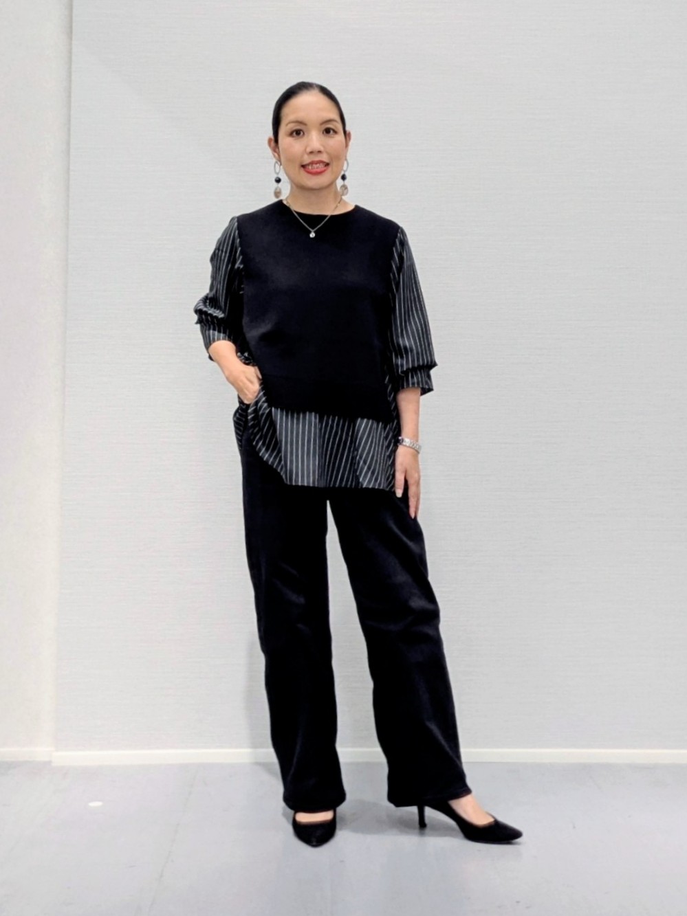 makkyさんの「UNTITLED｜【褒められデニム】ワイドストレート デニムパンツ」を使ったコーディネート