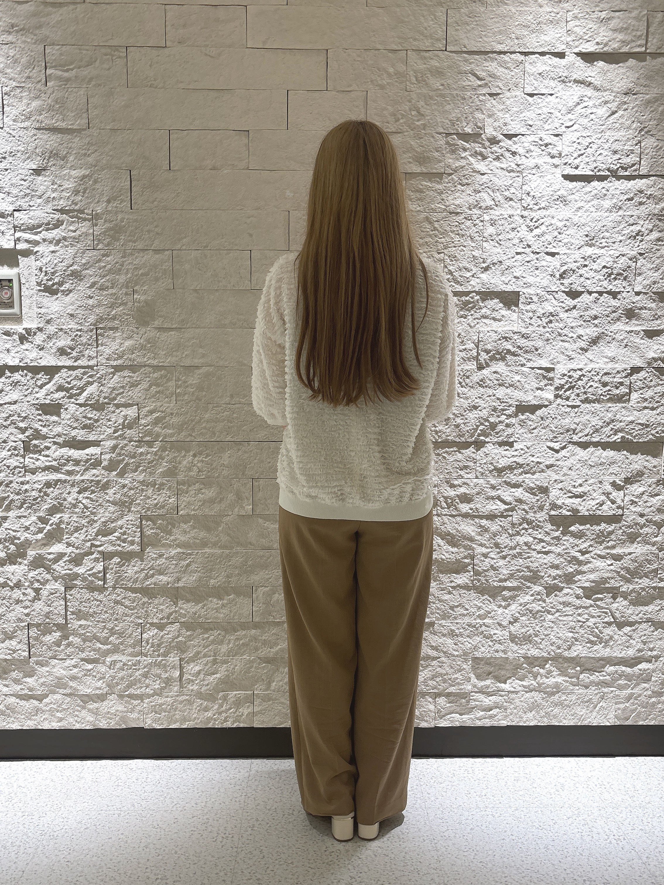 rimaさんの「UNTITLED｜【秋映え/体型カバー】フェザージャガードプルオーバー」を使ったコーディネート