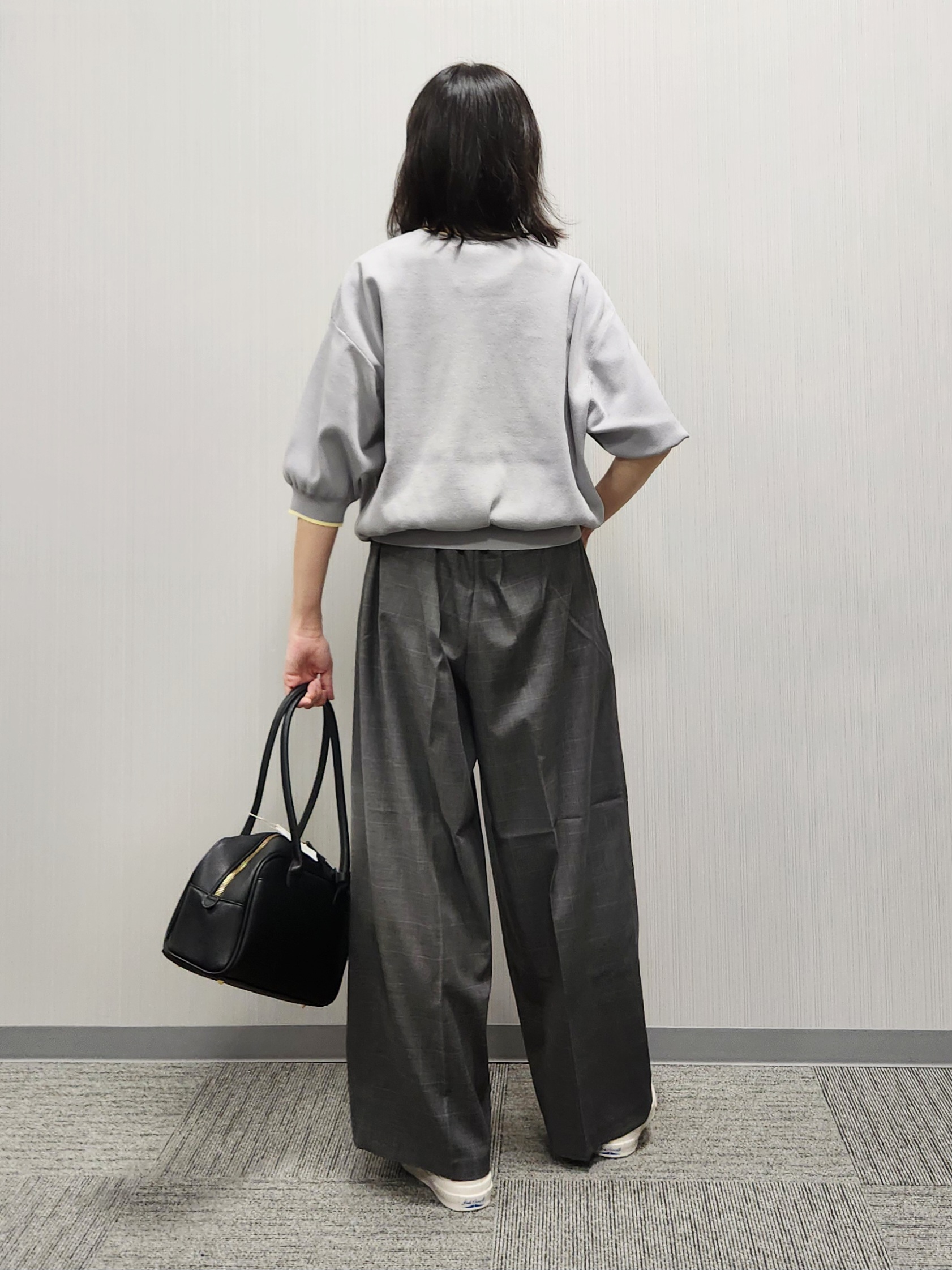 naraさんの「Dessin｜【UVカット/マシンウォッシャブル】6分袖配色ニット」を使ったコーディネート