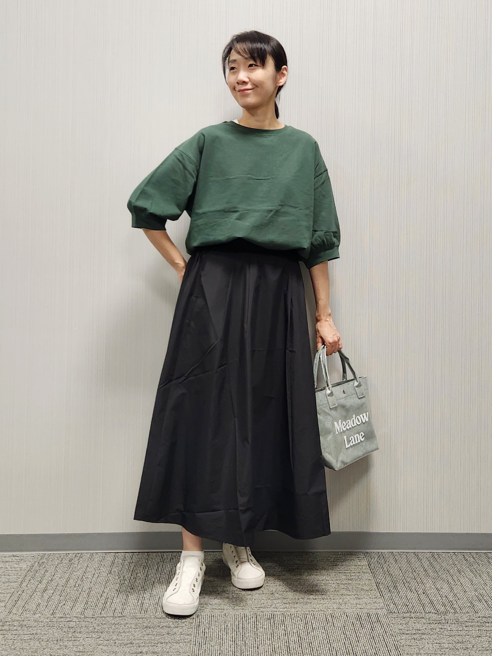 naraさんの「Dessin｜バックヘンリーカットソー5分袖」を使ったコーディネート