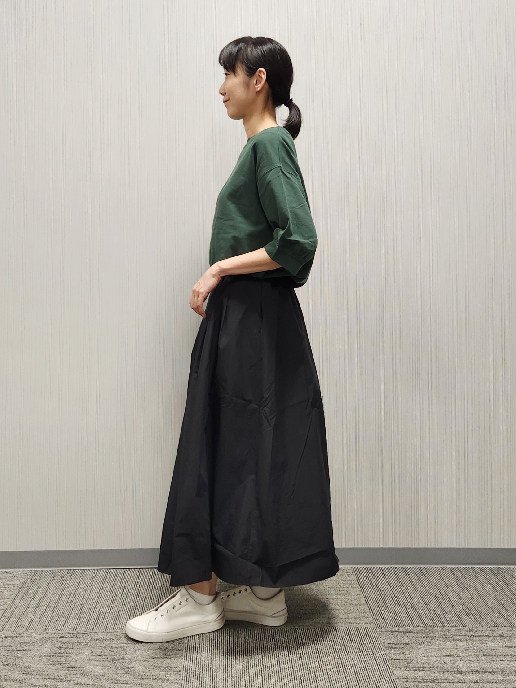 naraさんの「Dessin｜バックヘンリーカットソー5分袖」を使ったコーディネート