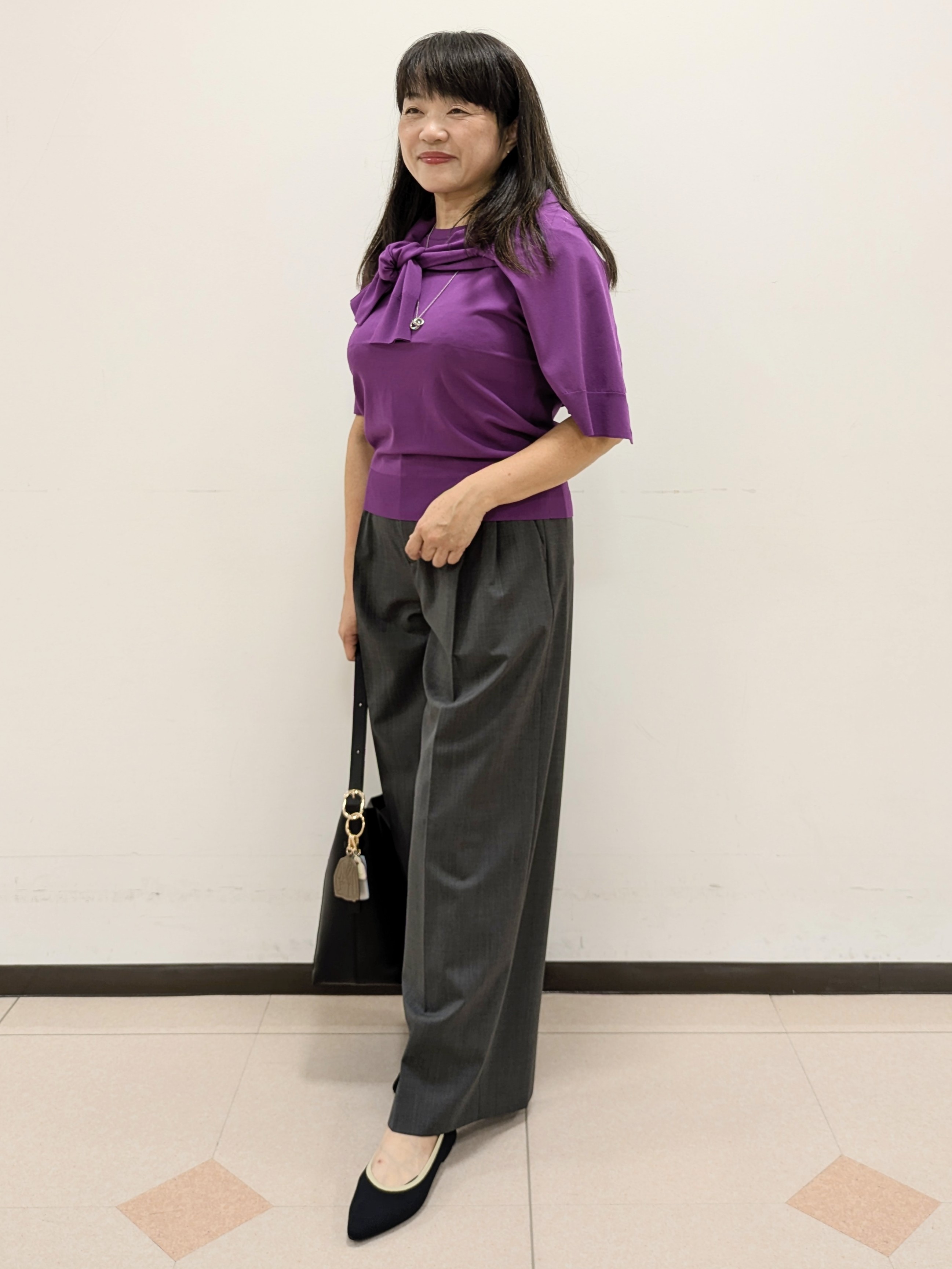 ともさんの「UNTITLED｜【アンサンブル可能/秋羽織り】コンパクトニットカーディガン」を使ったコーディネート
