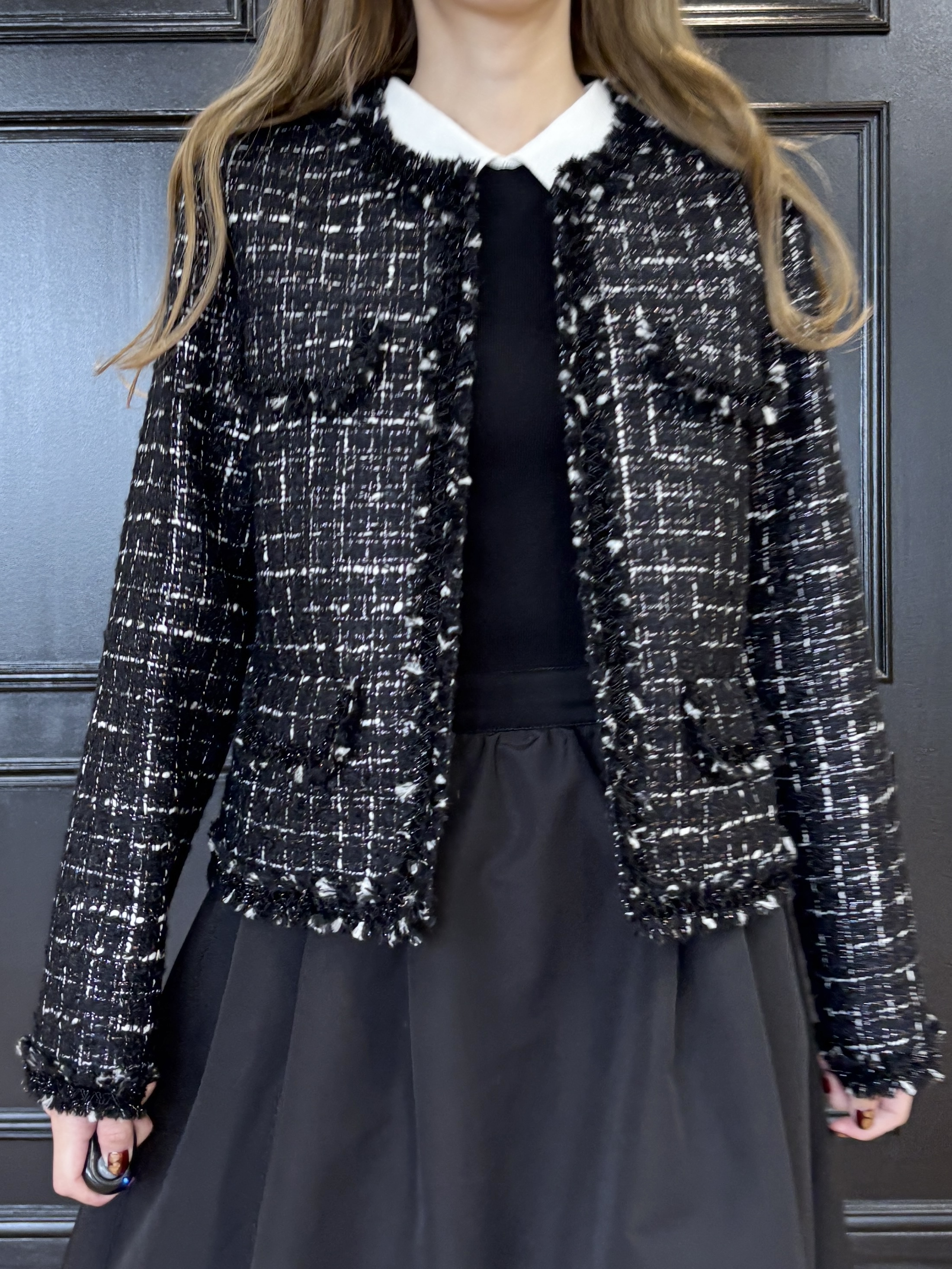 清水夏姫さんの「DRESSTERIOR｜バイカラーニットコンビワンピース」を使ったコーディネート