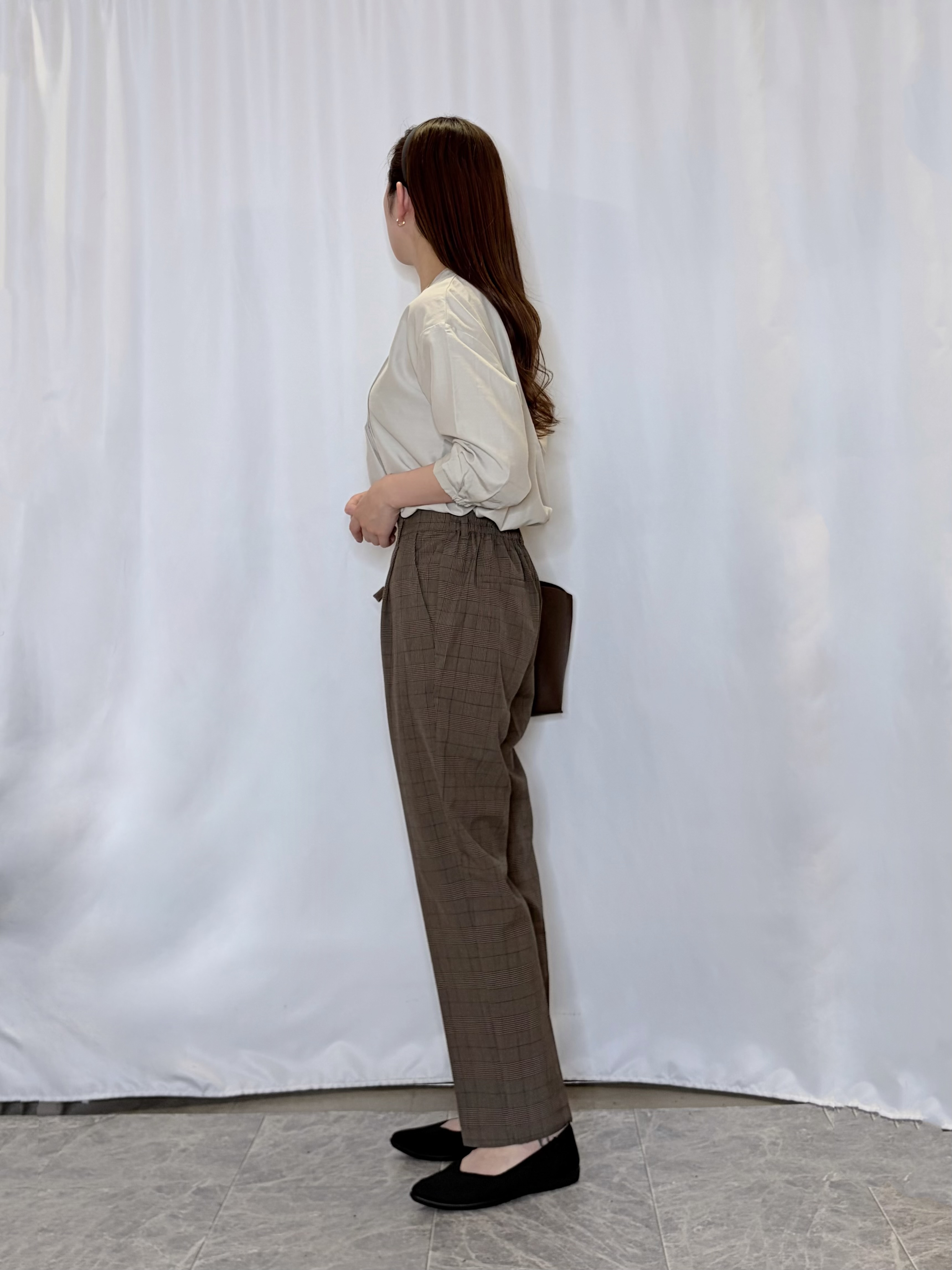 おうめさんの「SHOO･LA･RUE｜【S-LL/洗濯機可】1枚で華やかに フロントレース7分袖ブラウス」を使ったコーディネート
