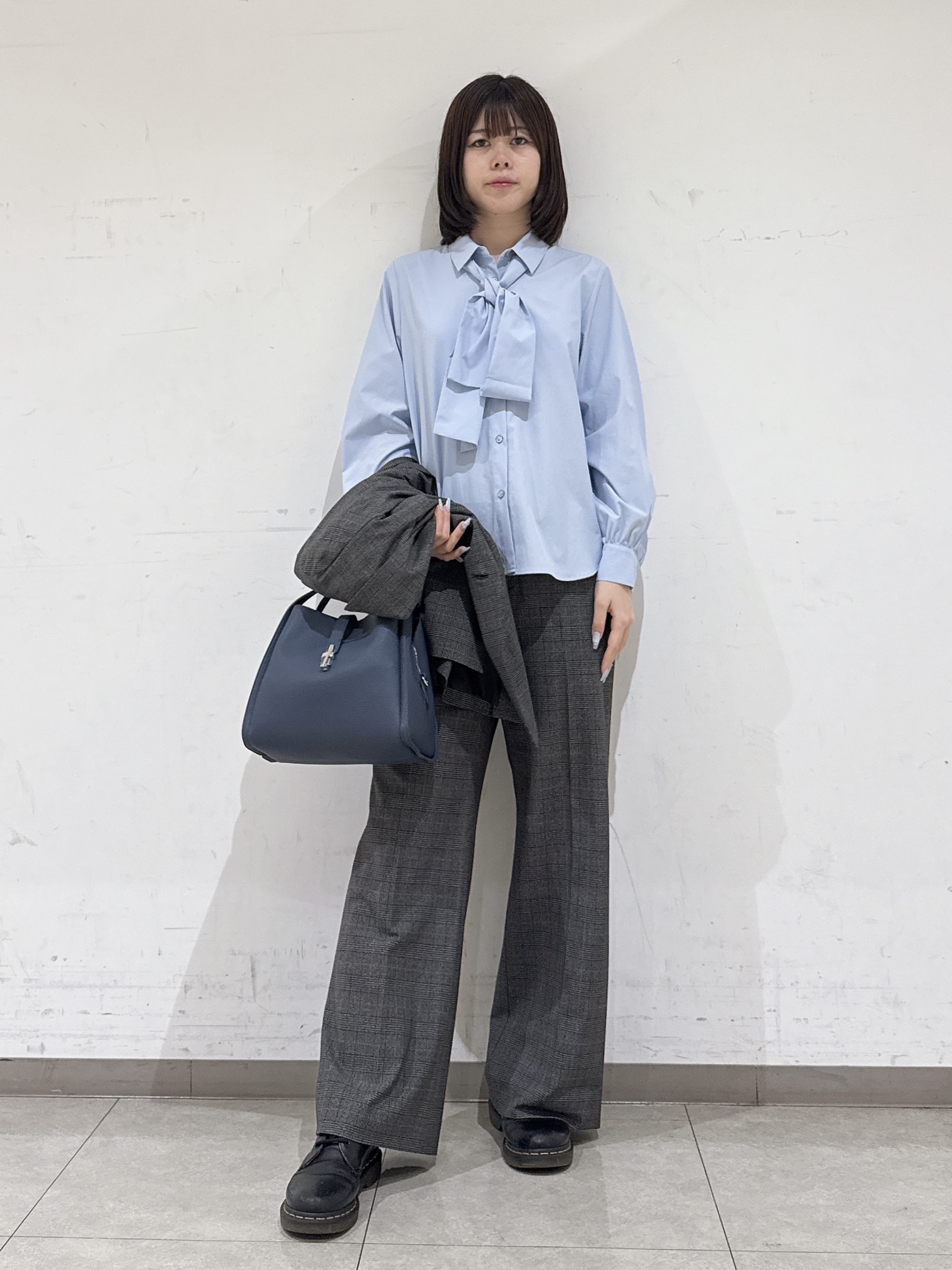 rinaさんの「INDIVI｜【洗濯機OK／ストレッチ◎】秋はじめのダブルジャケット」を使ったコーディネート