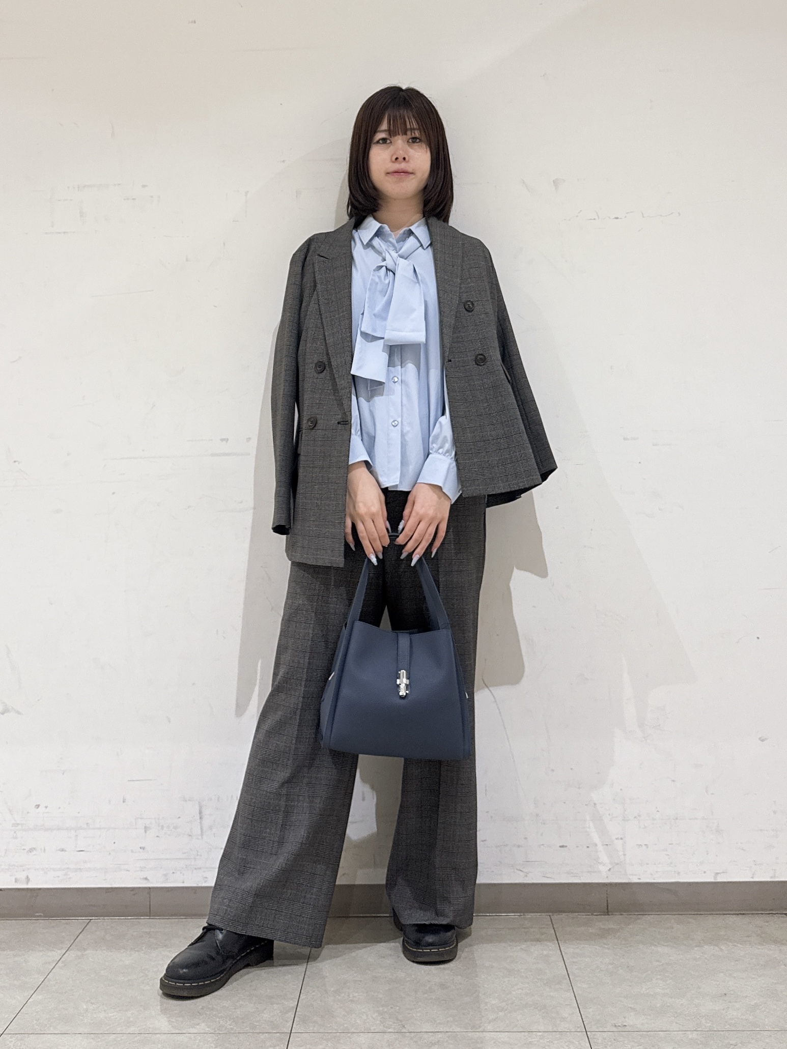 rinaさんの「INDIVI｜【洗濯機OK／ストレッチ◎】秋はじめのダブルジャケット」を使ったコーディネート